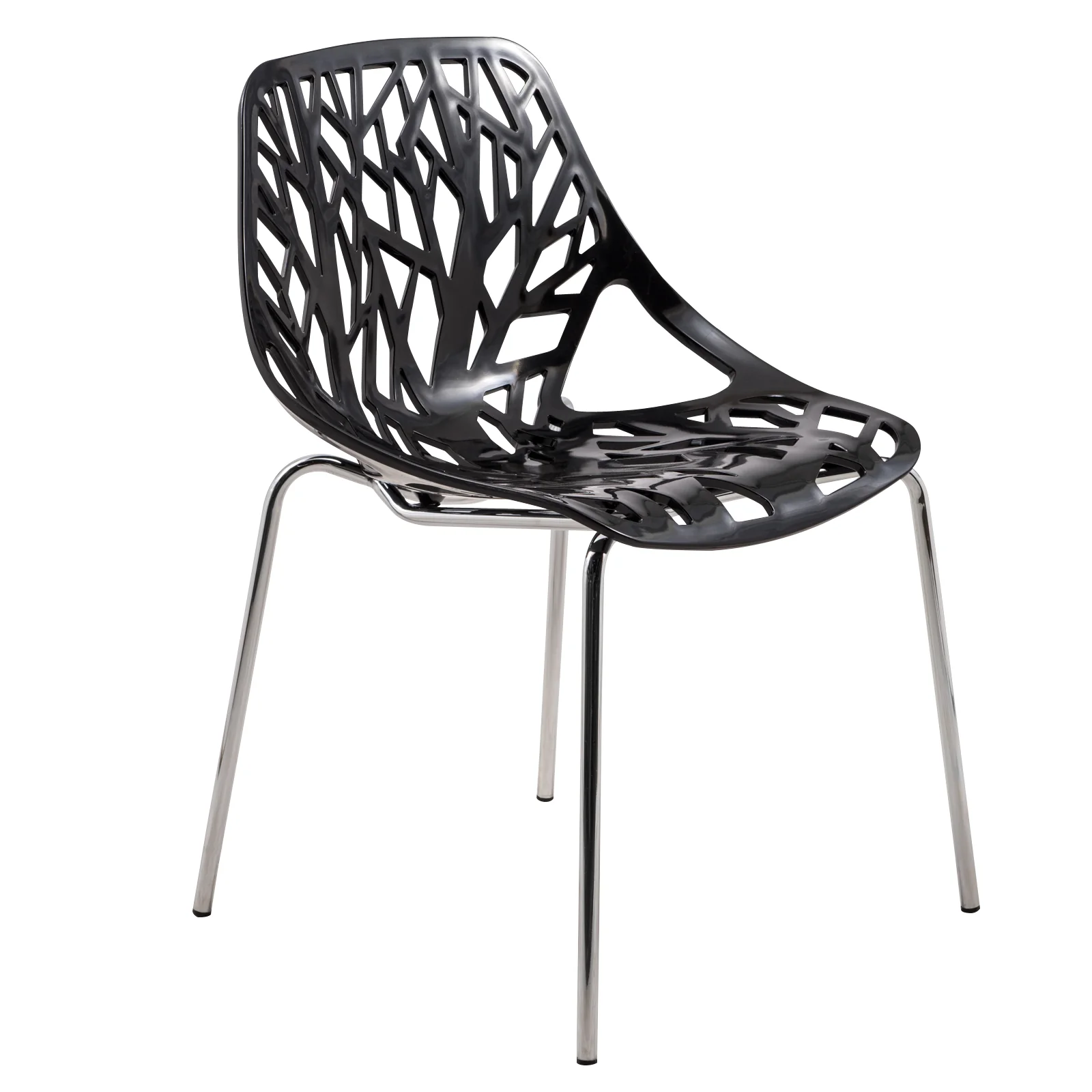 Modern Asbury Dining Chair w/ Chromed Legs