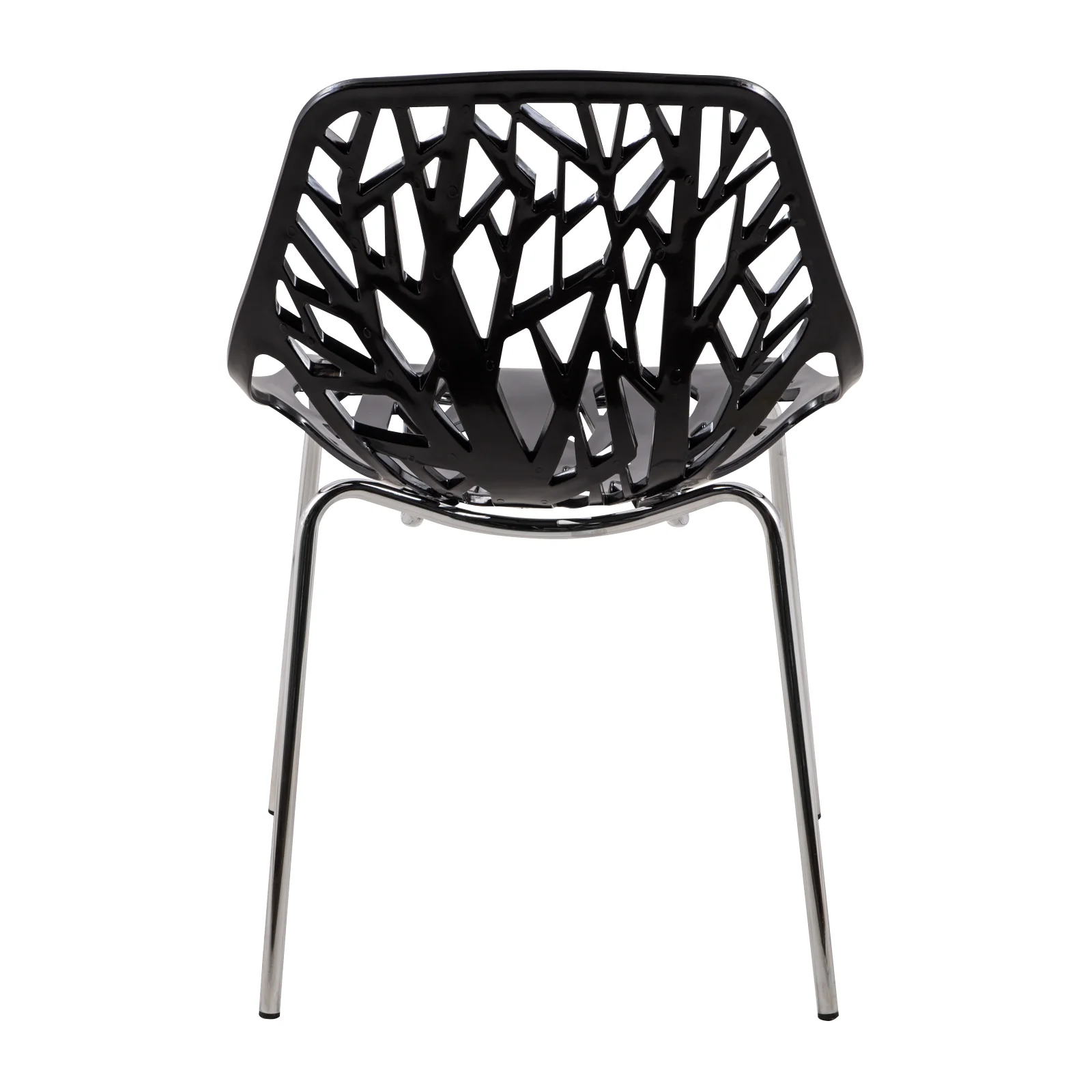Modern Asbury Dining Chair w/ Chromed Legs