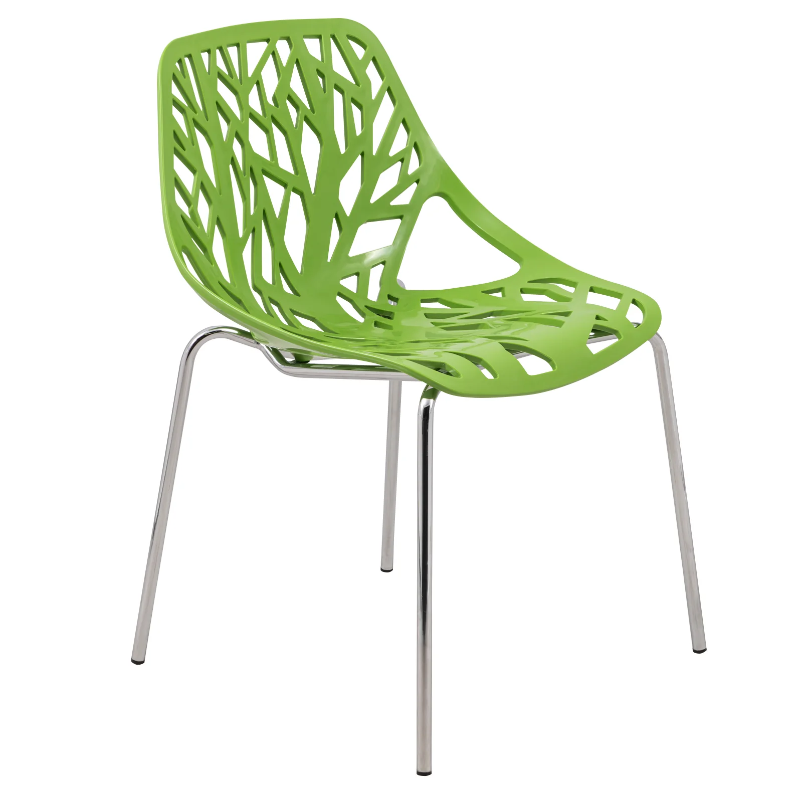 Modern Asbury Dining Chair w/ Chromed Legs