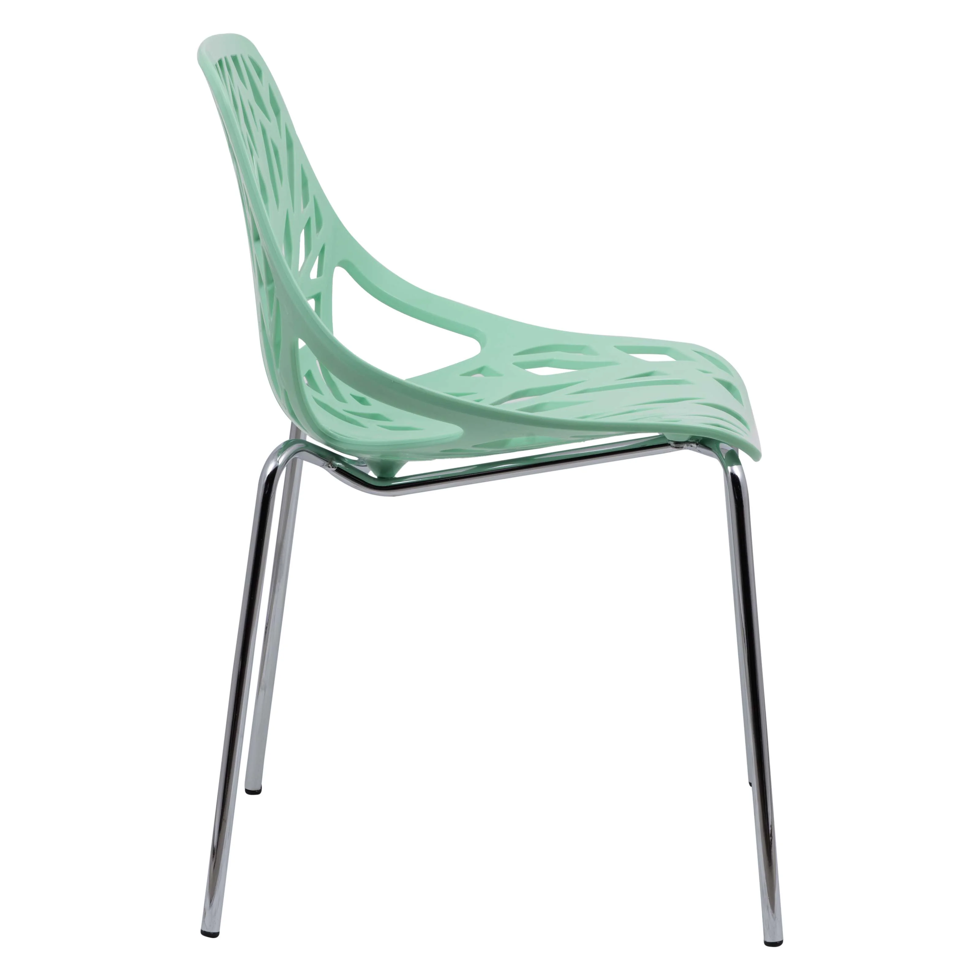Modern Asbury Dining Chair w/ Chromed Legs