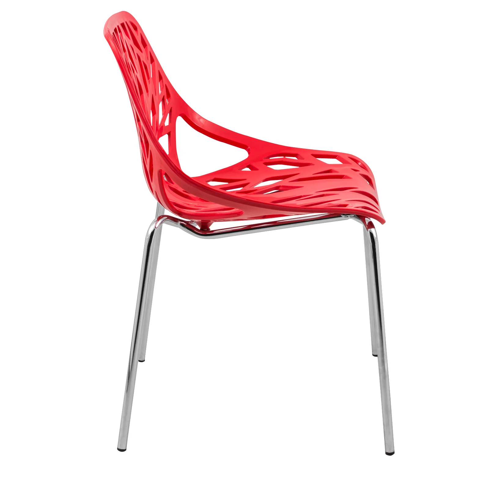 Modern Asbury Dining Chair w/ Chromed Legs