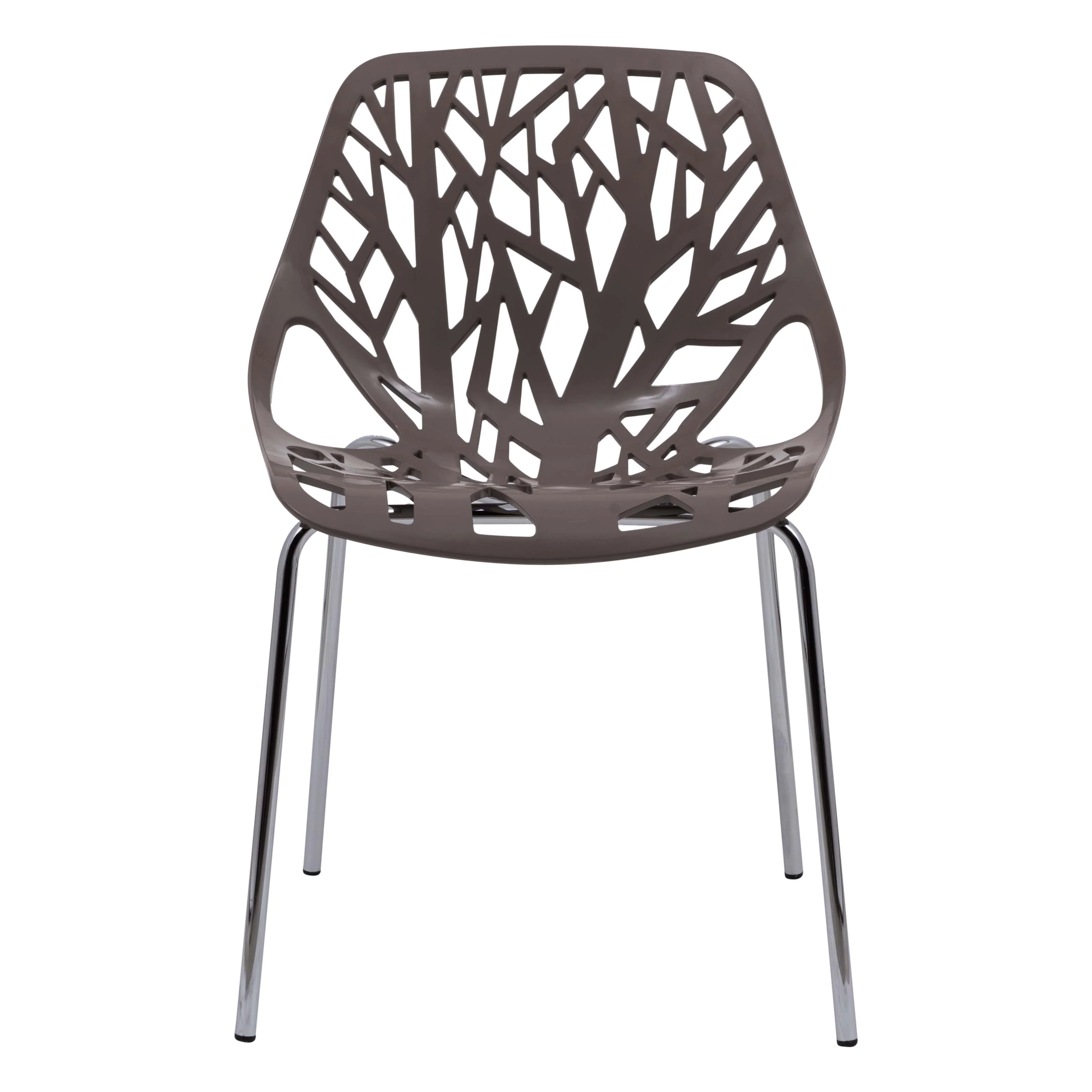 Modern Asbury Dining Chair w/ Chromed Legs