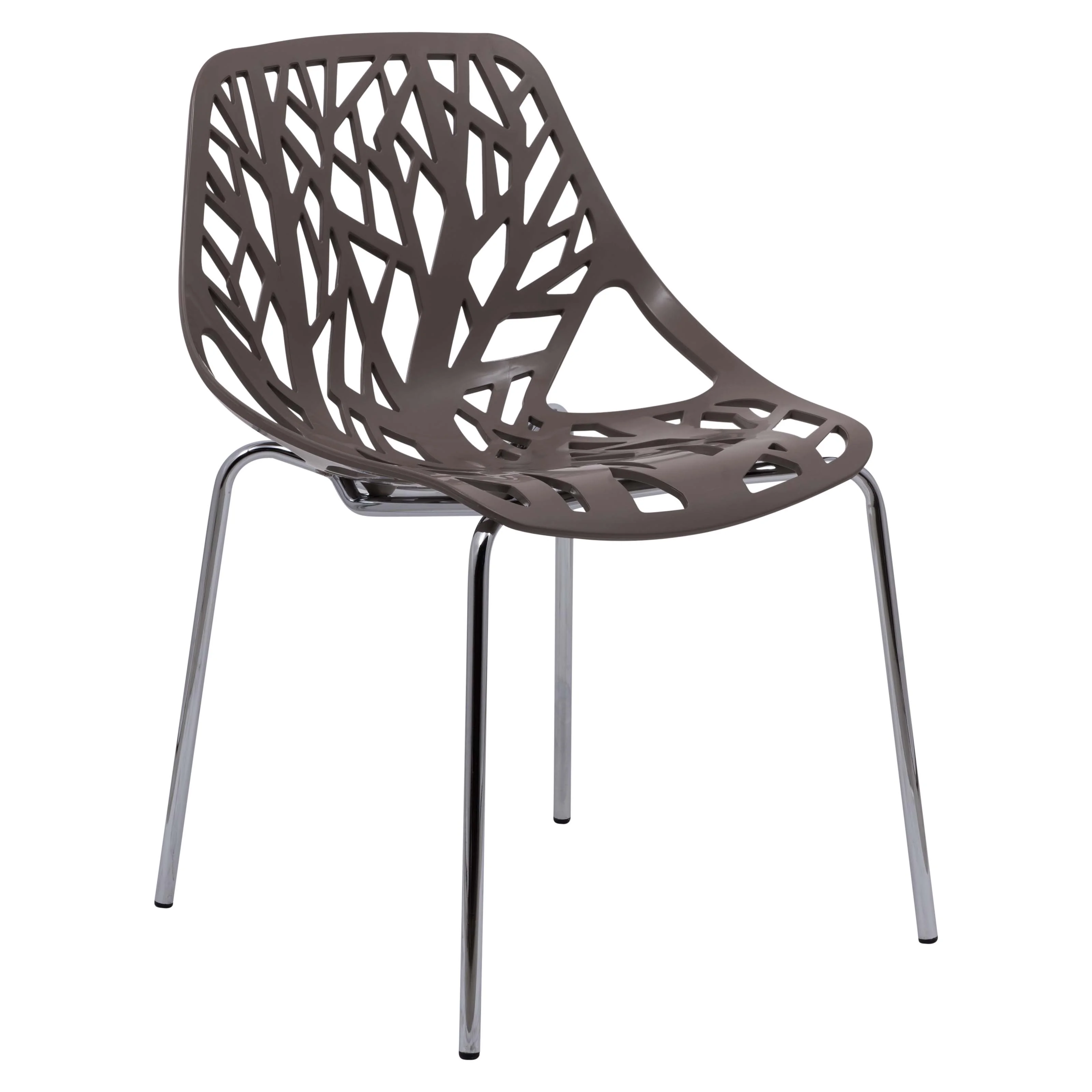 Modern Asbury Dining Chair w/ Chromed Legs