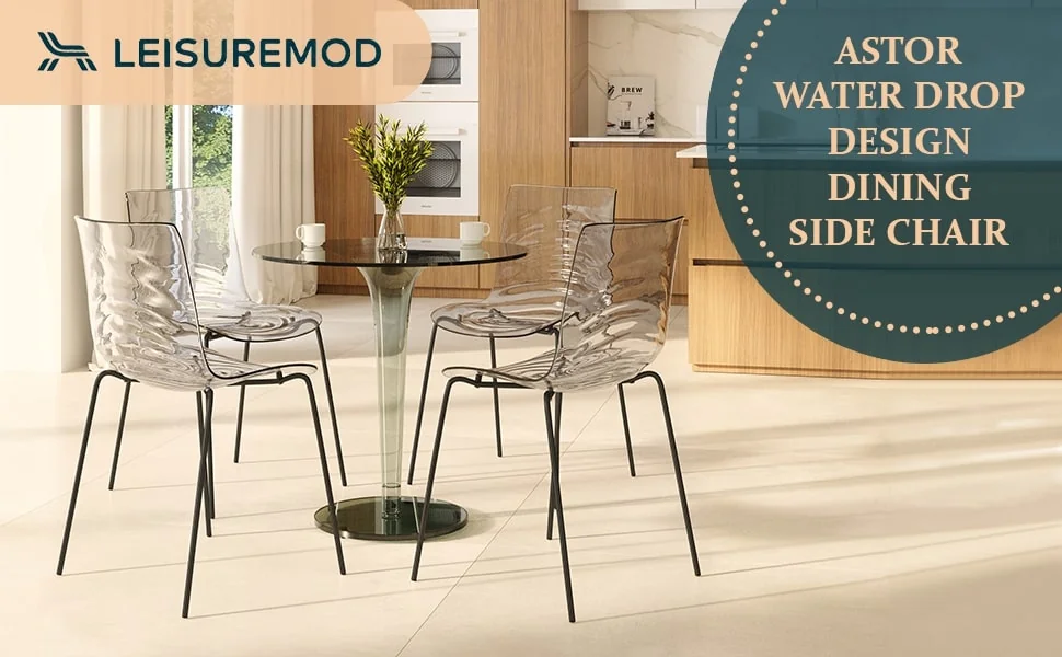 Astor Water Ripple Design Dining Chair