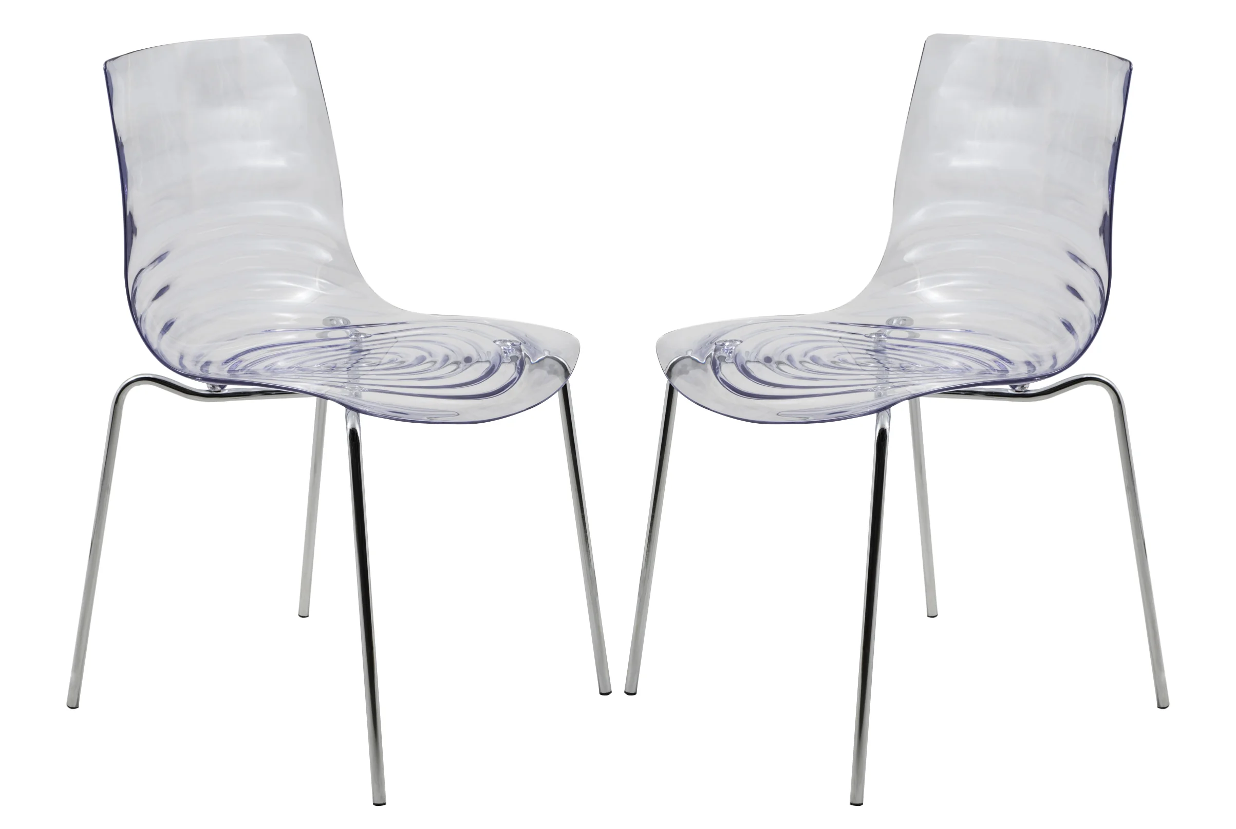 Astor Water Ripple Design Dining Chair Set of 2