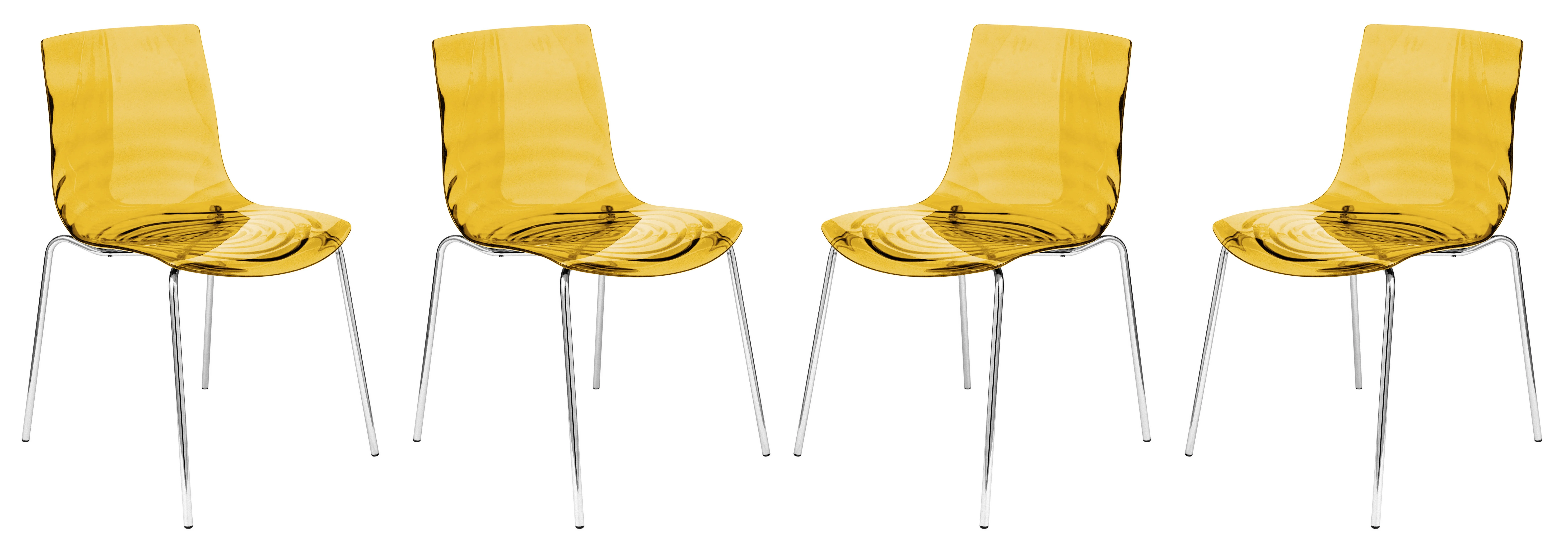 Astor Water Ripple Design Dining Chair Set of 4