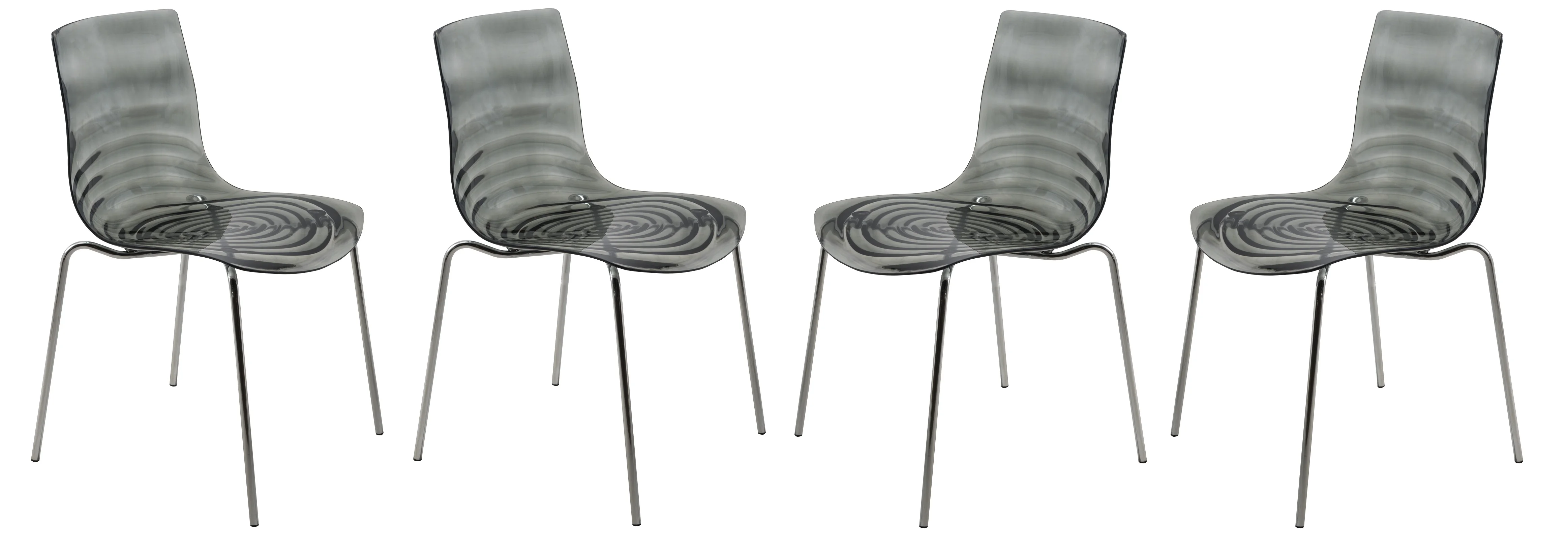 Astor Water Ripple Design Dining Chair Set of 4