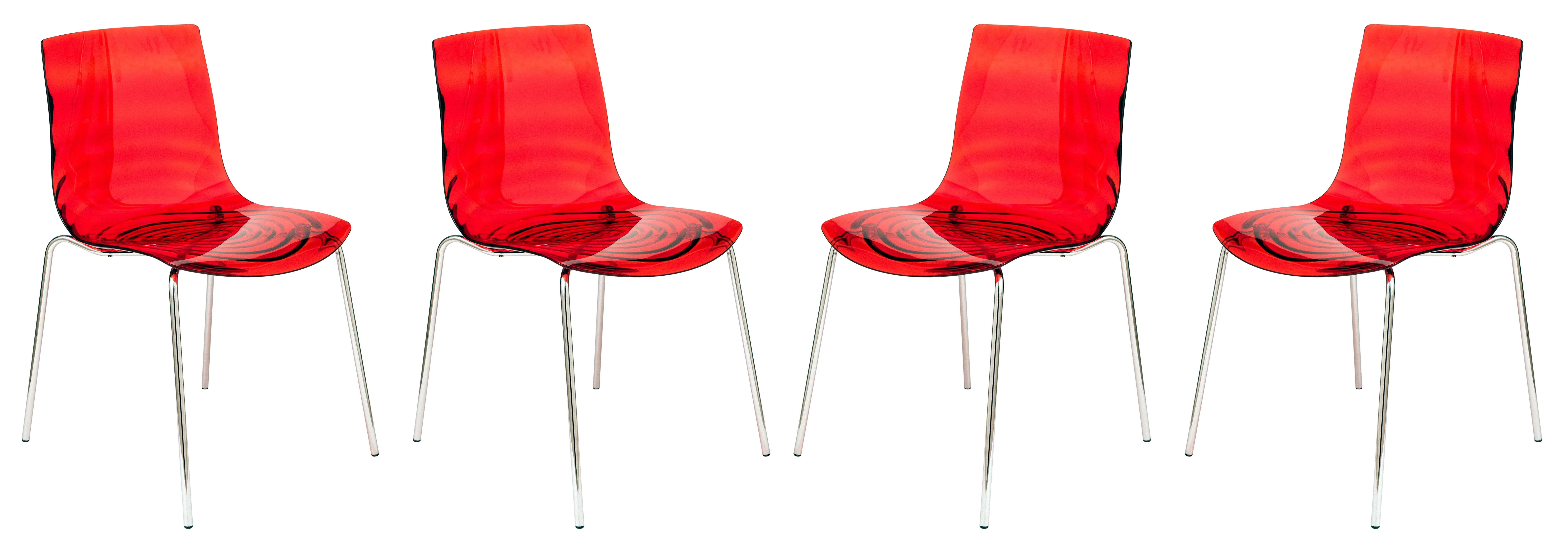 Astor Water Ripple Design Dining Chair Set of 4