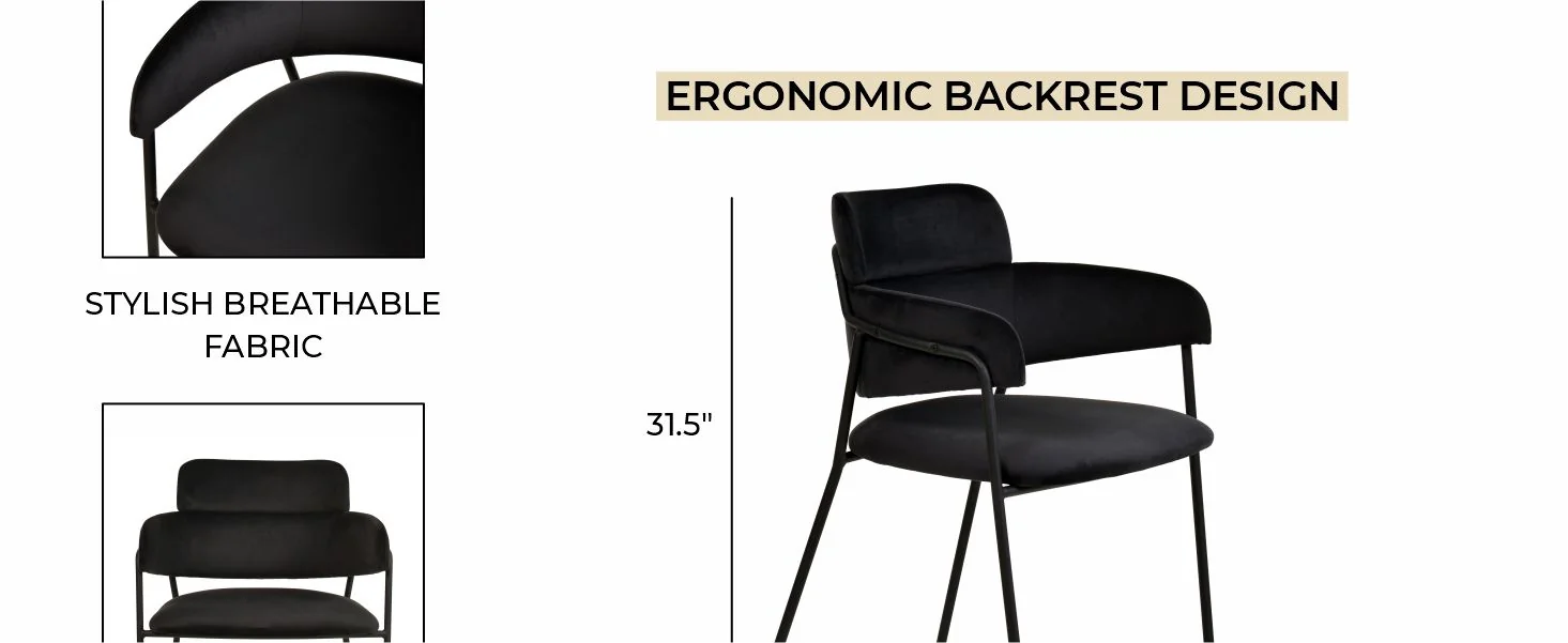 Axis Collection Modern Dining Chair in Black