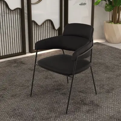 Axis Collection Modern Dining Chair in Black