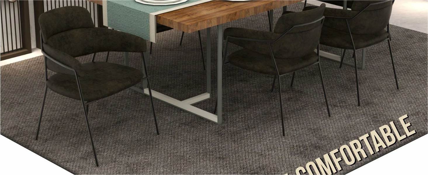 Axis Collection Modern Dining Chair in Charcoal - Set of 2