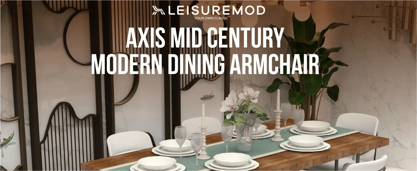 Axis Collection Modern Dining Chair in White - Set of 2