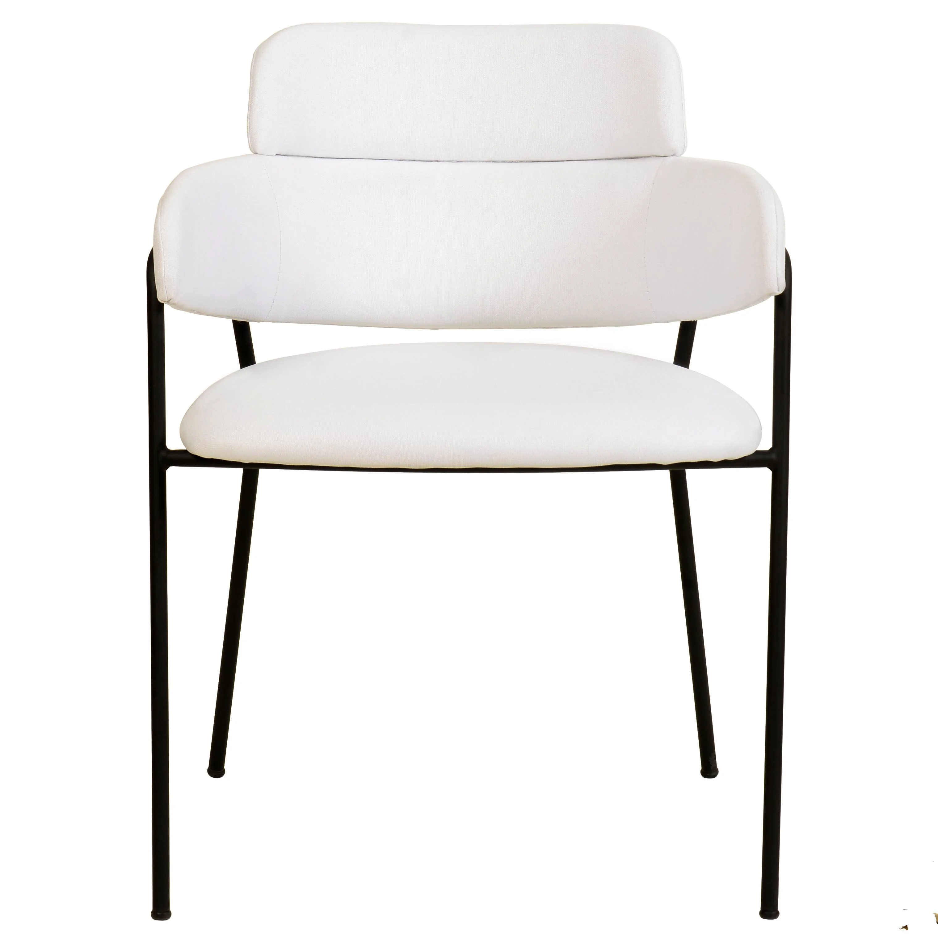 Axis Collection Modern Dining Chair in White - Set of 4