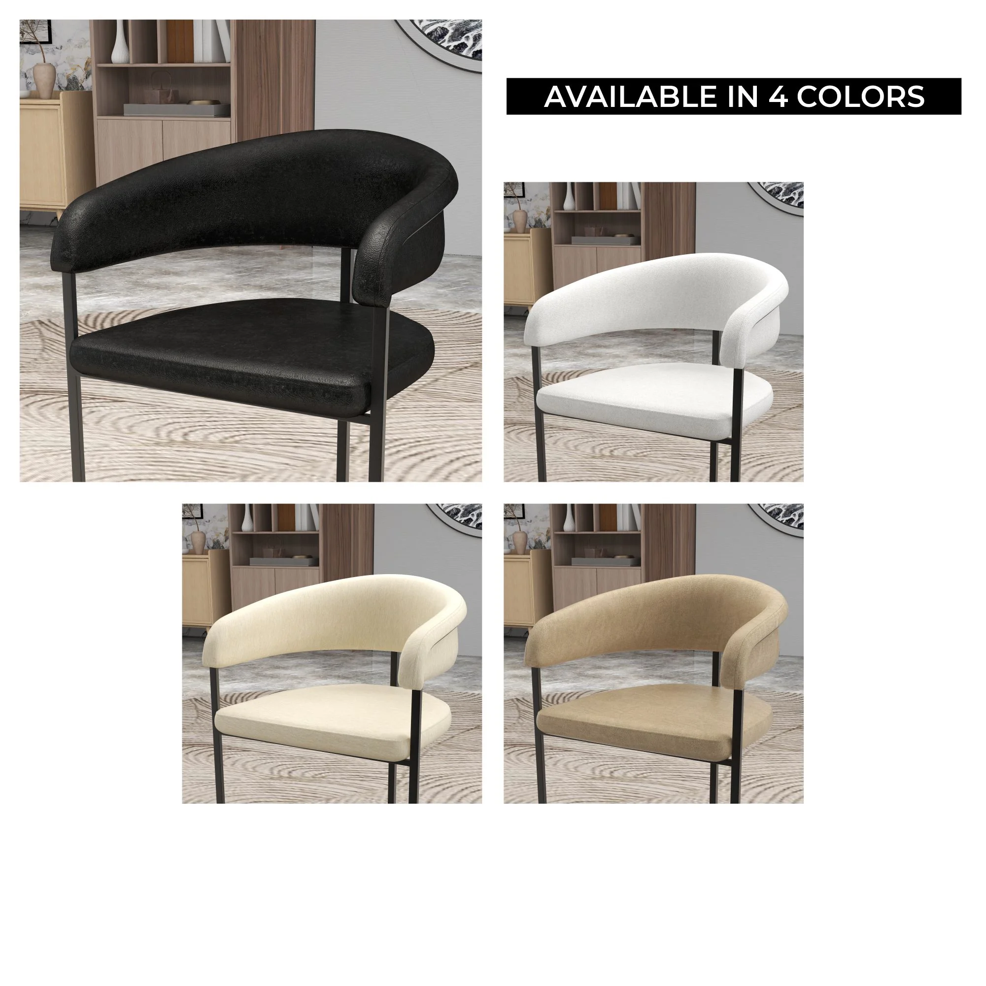 Aero Collection Modern Dining Chair in Charcoal