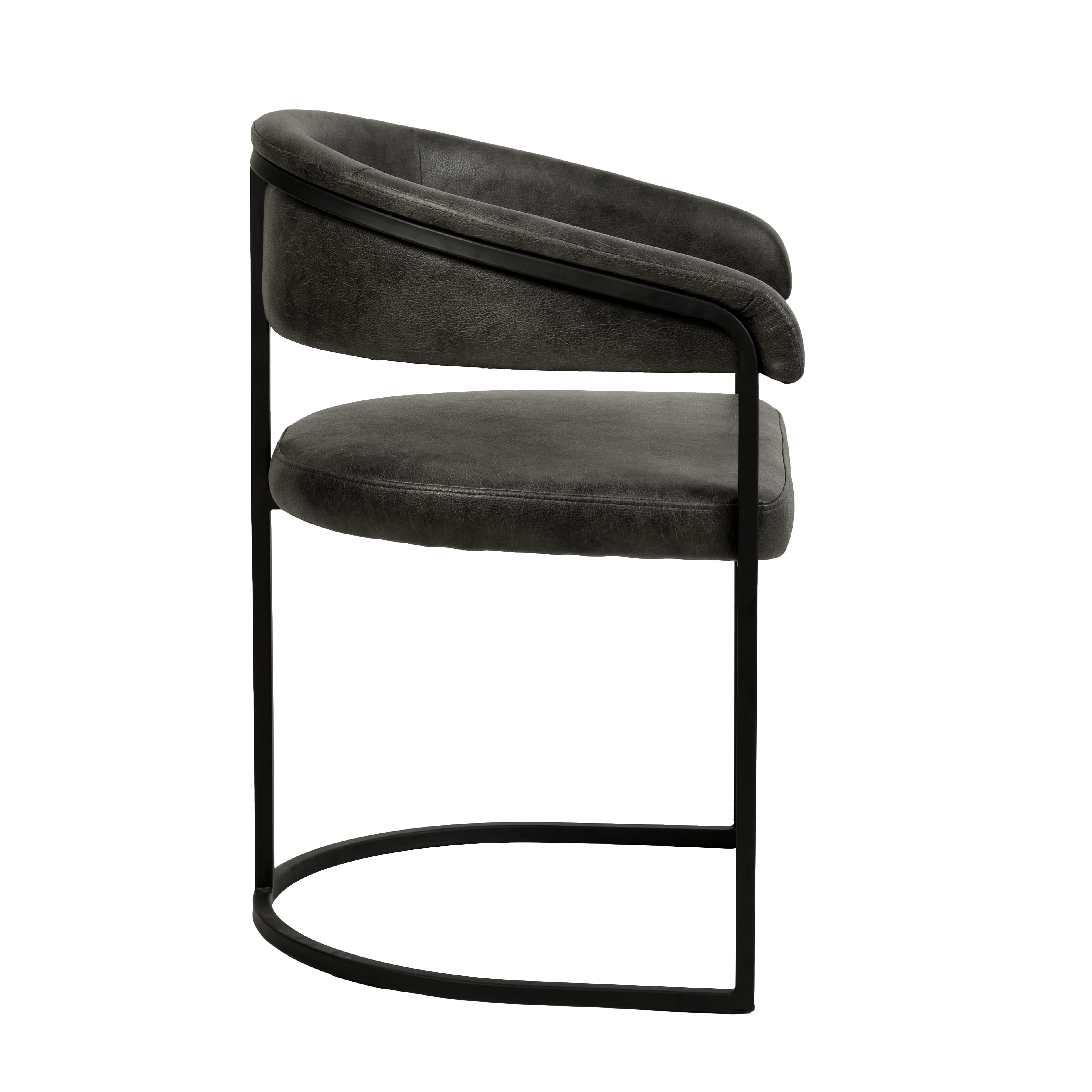 Aero Collection Modern Dining Chair in Charcoal