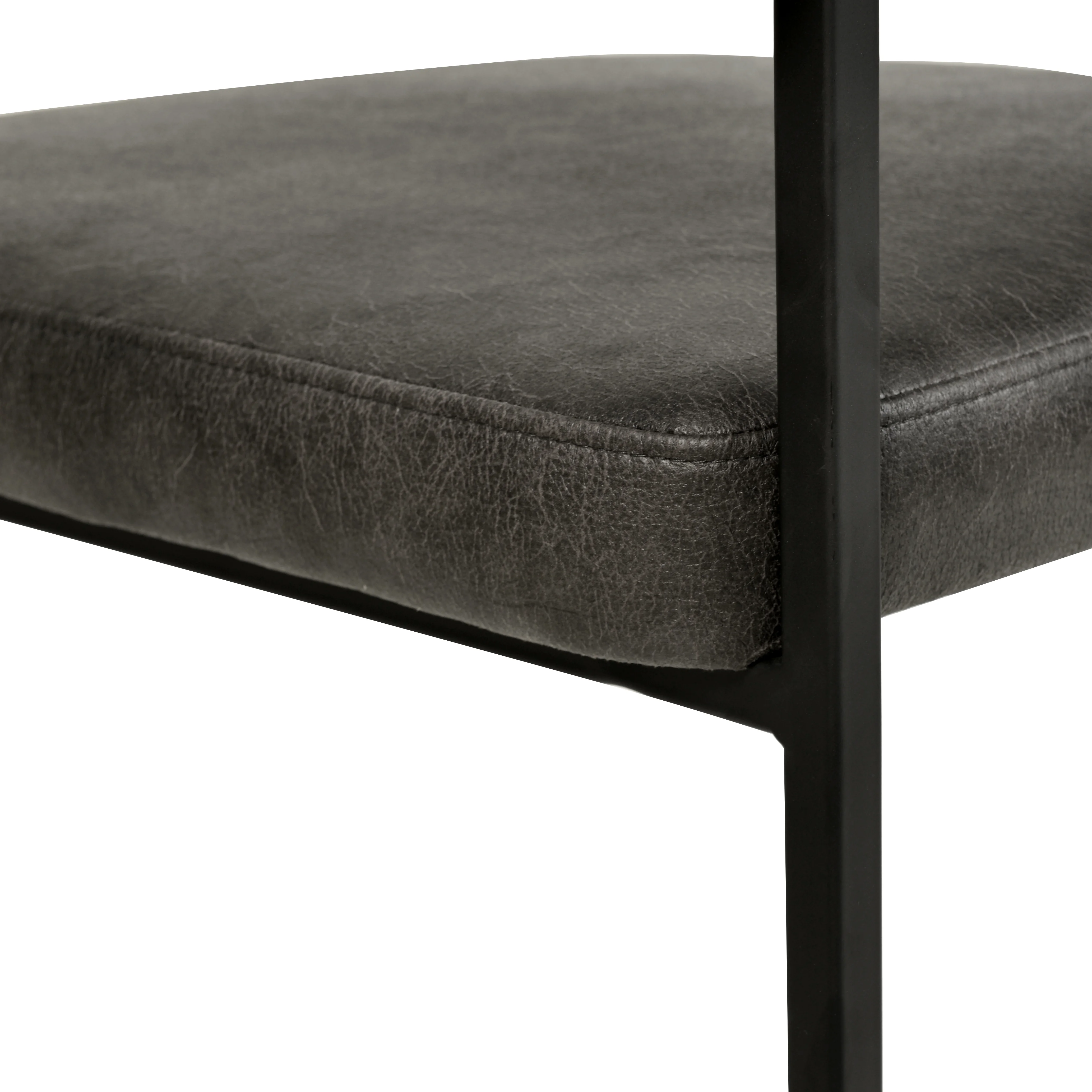 Aero Collection Modern Dining Chair in Charcoal Set of 4