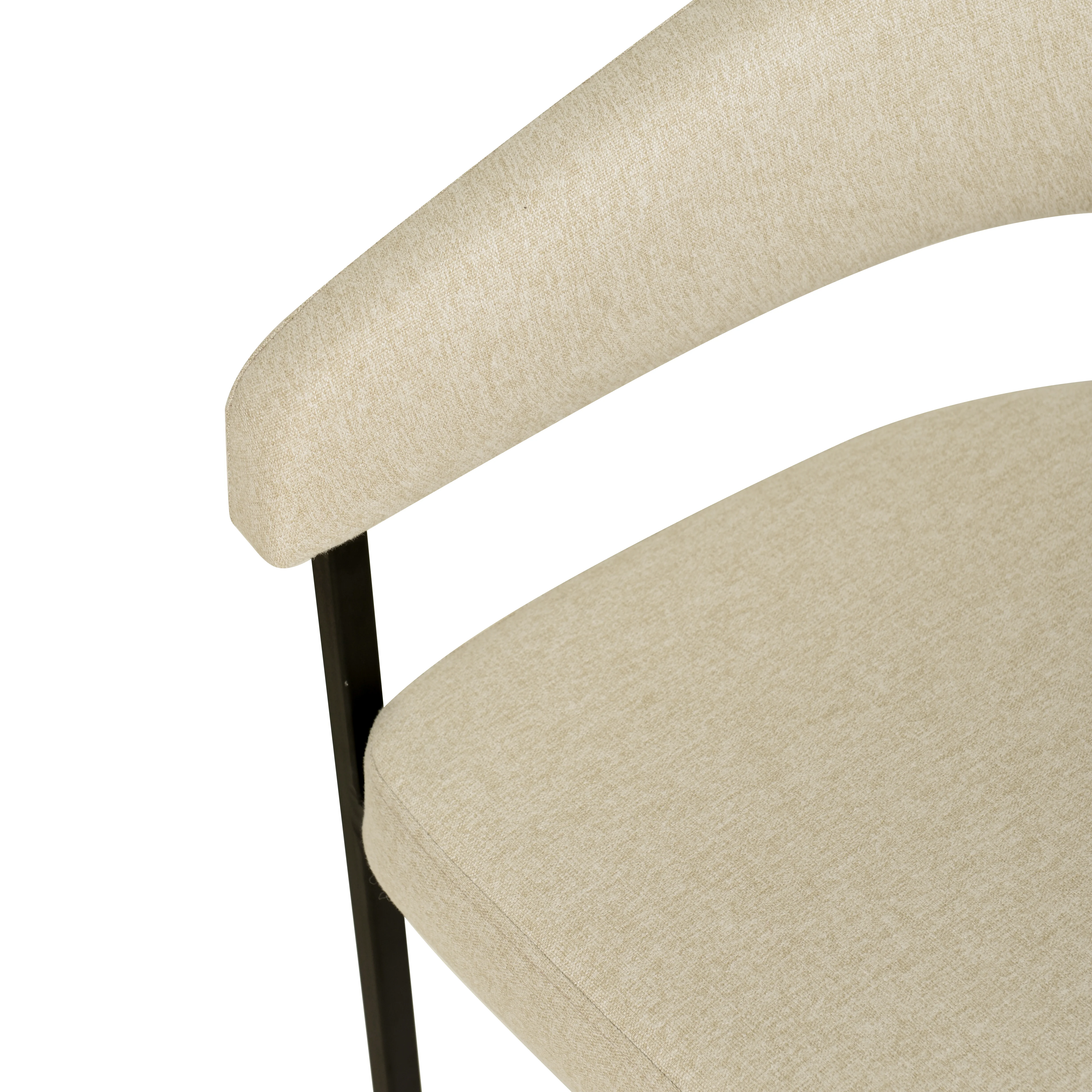 Aero Collection Modern Dining Chair in Oatmeal