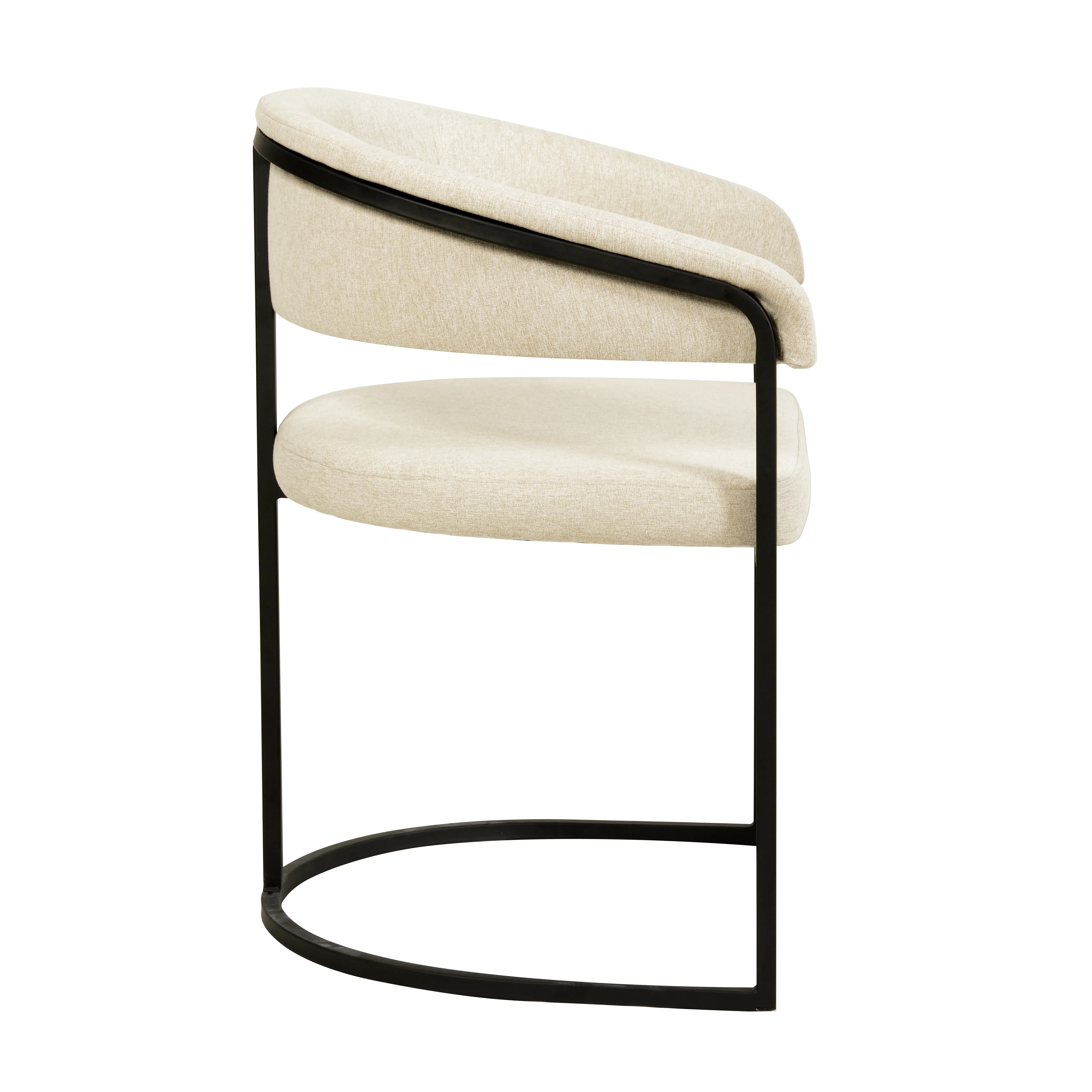 Aero Collection Modern Dining Chair in Oatmeal Set of 4