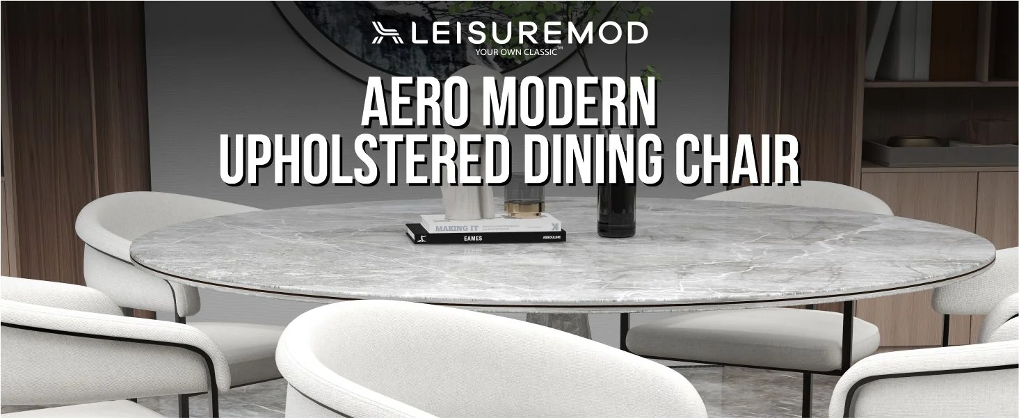 Aero Collection Modern Dining Chair in White