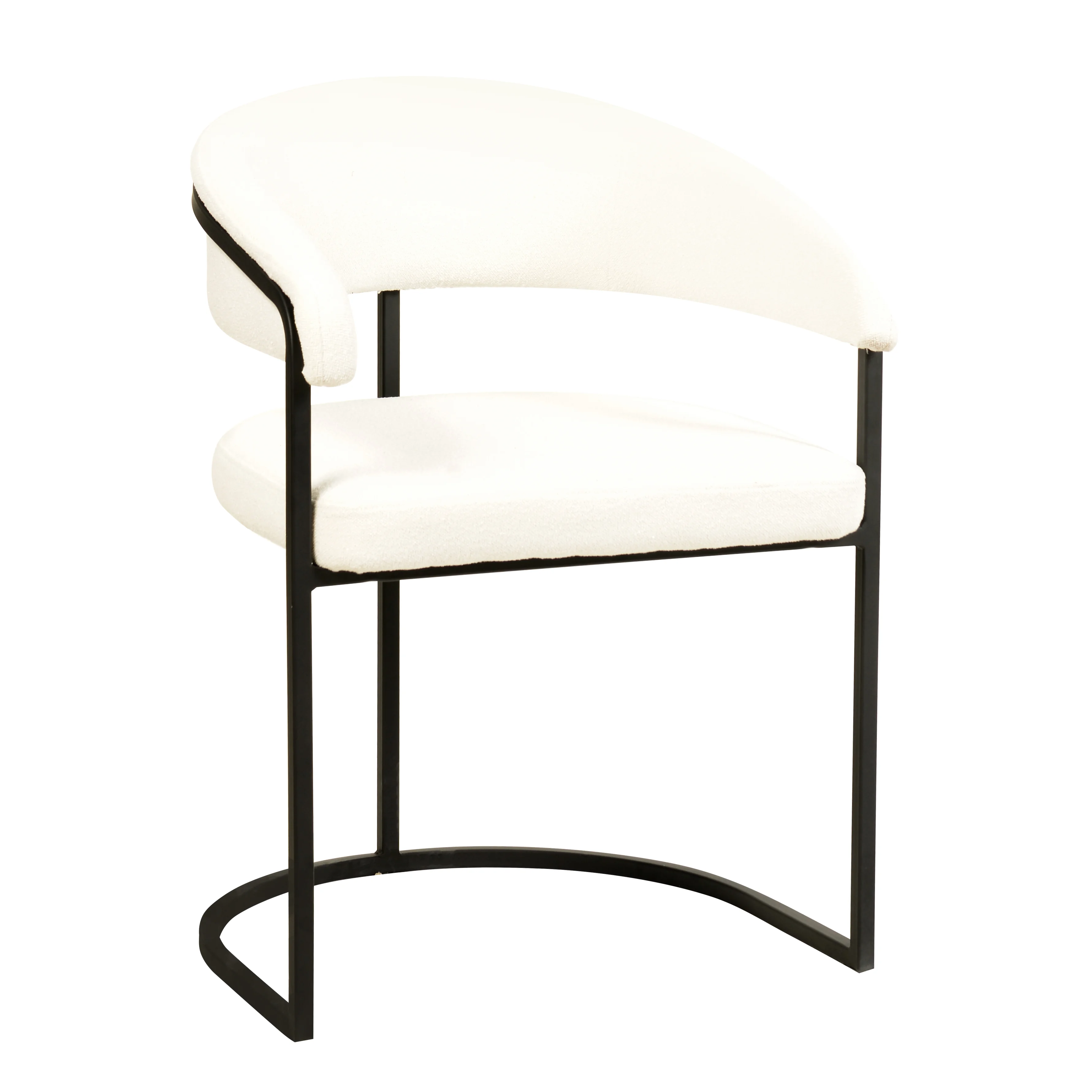 Aero Collection Modern Dining Chair in White Set of 2