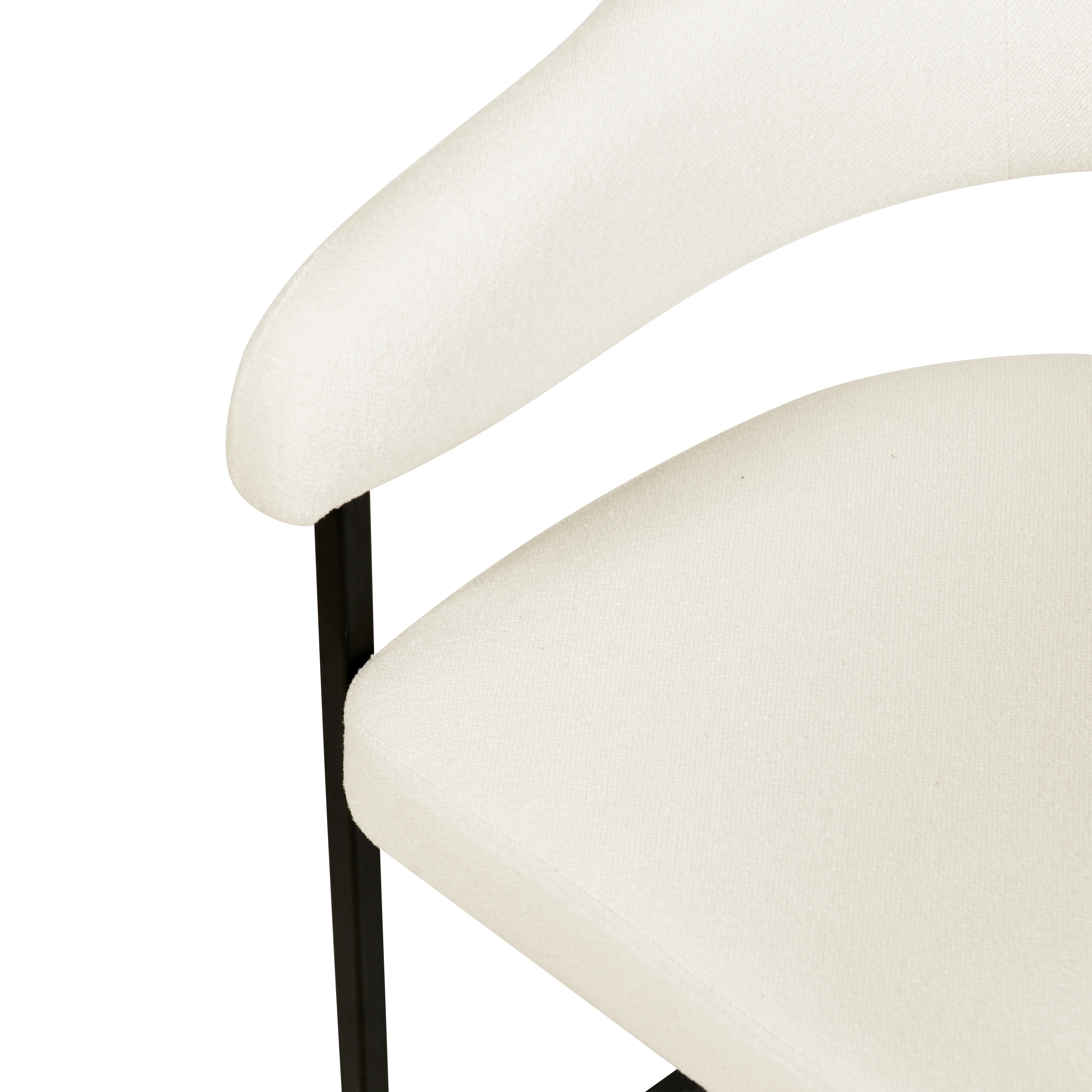 Aero Collection Modern Dining Chair in White Set of 4