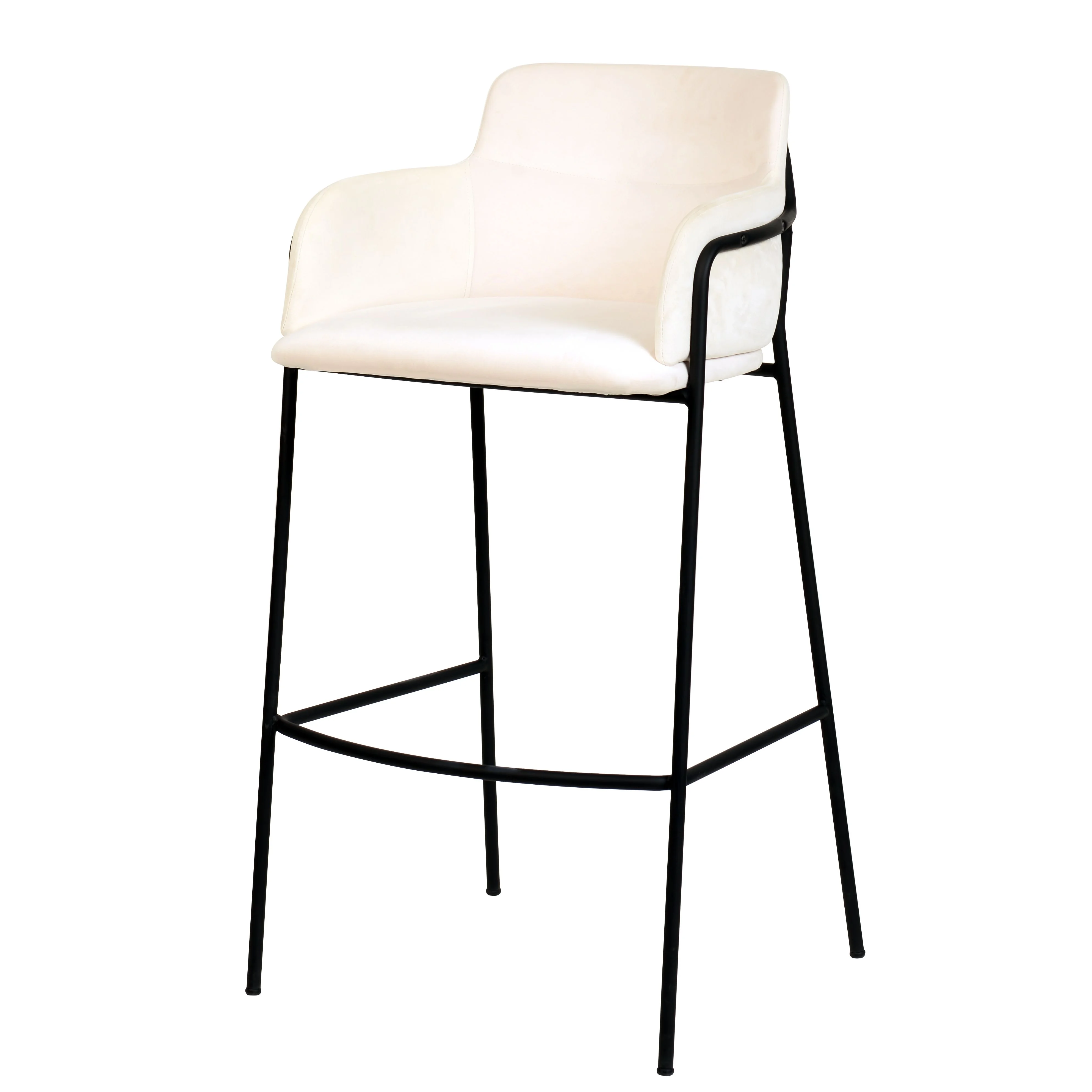 Axis Collection Modern Bar height Chair in Biege