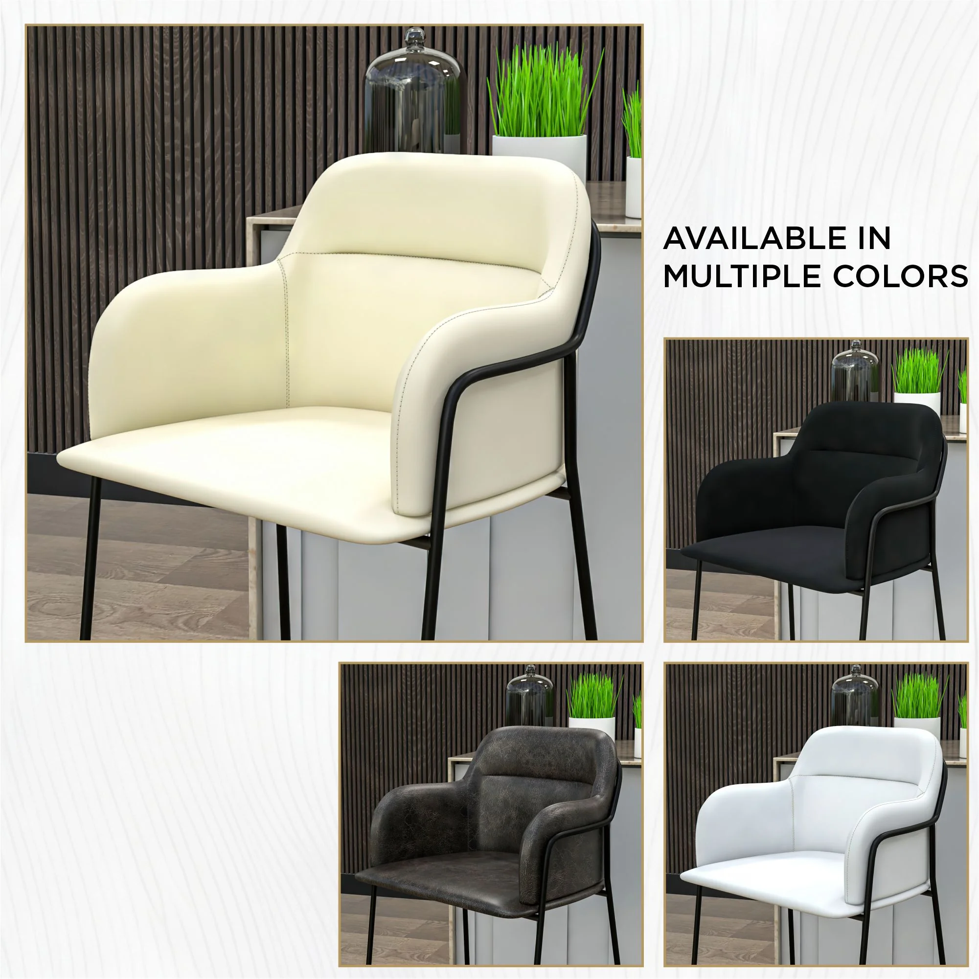 Axis Collection Modern Bar height Chair in Biege