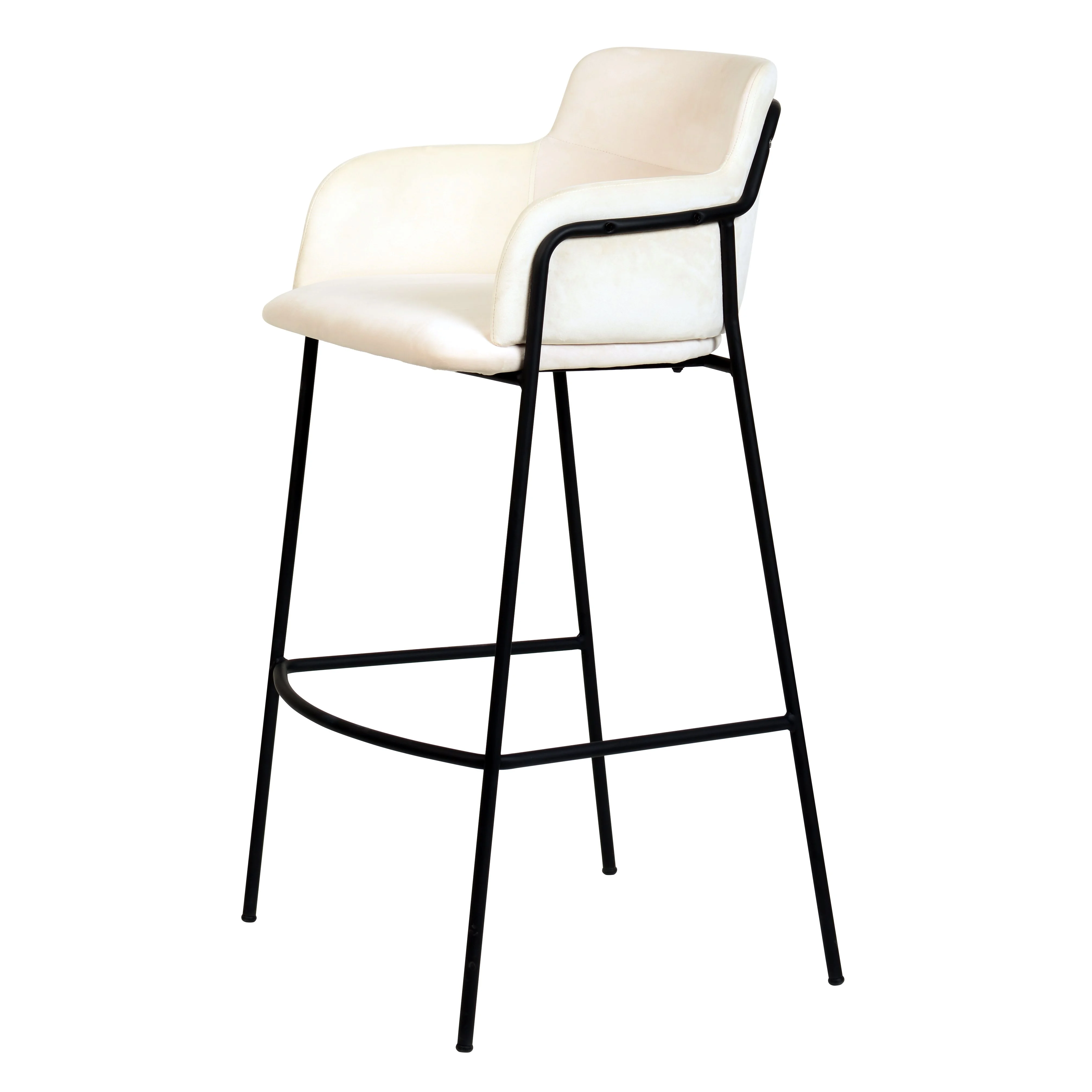 Axis Collection Modern Bar height Chair in Biege