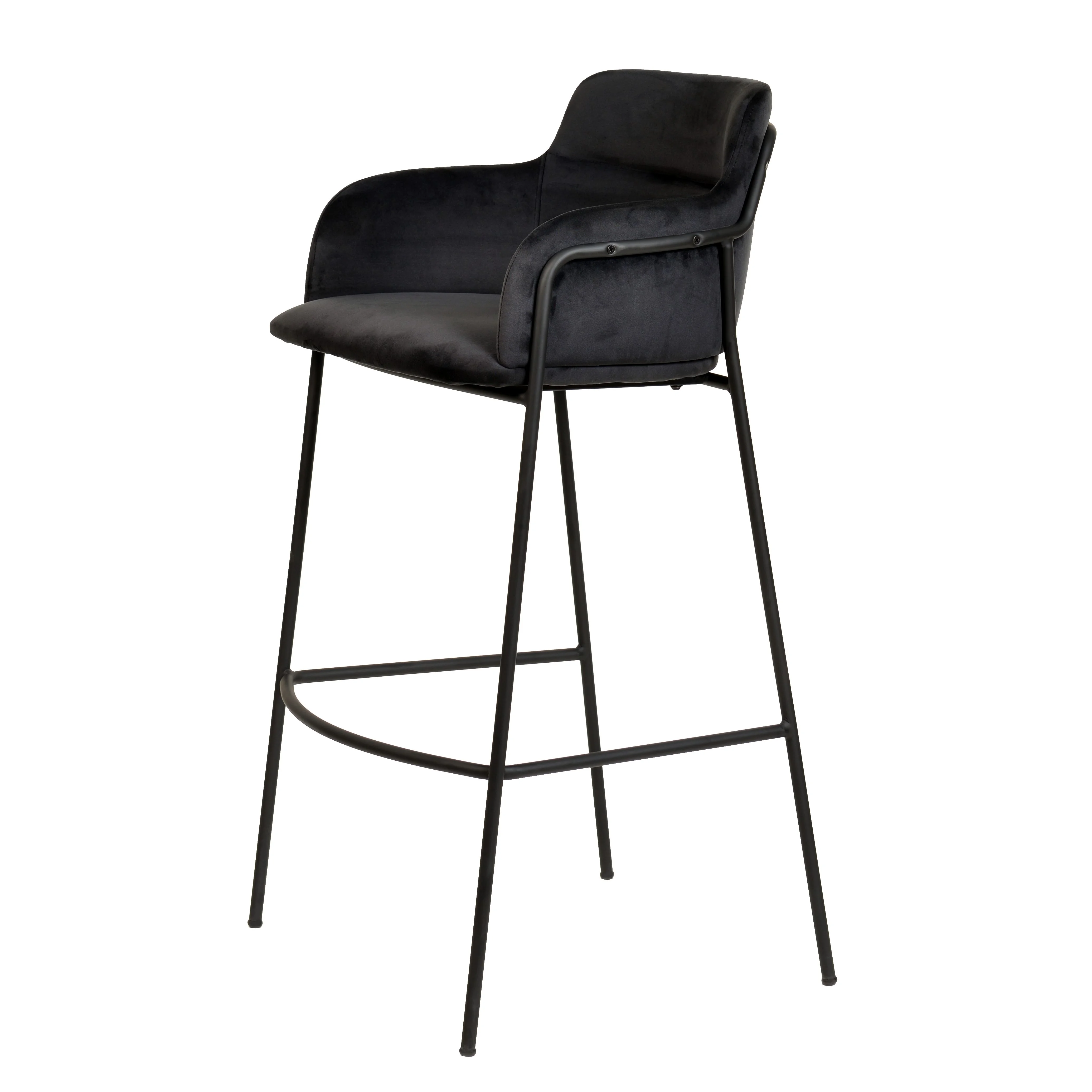 Axis Collection Modern Bar height Chair in Black