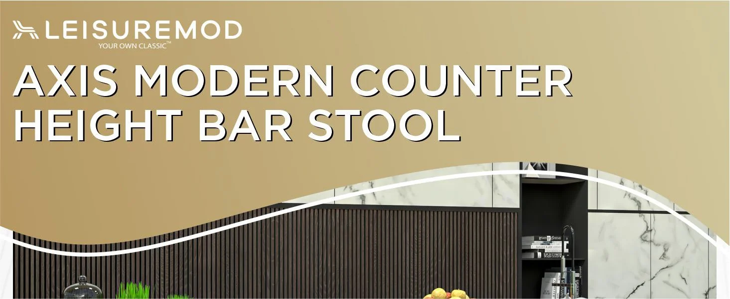 Axis Collection Modern Bar height Chair in Black