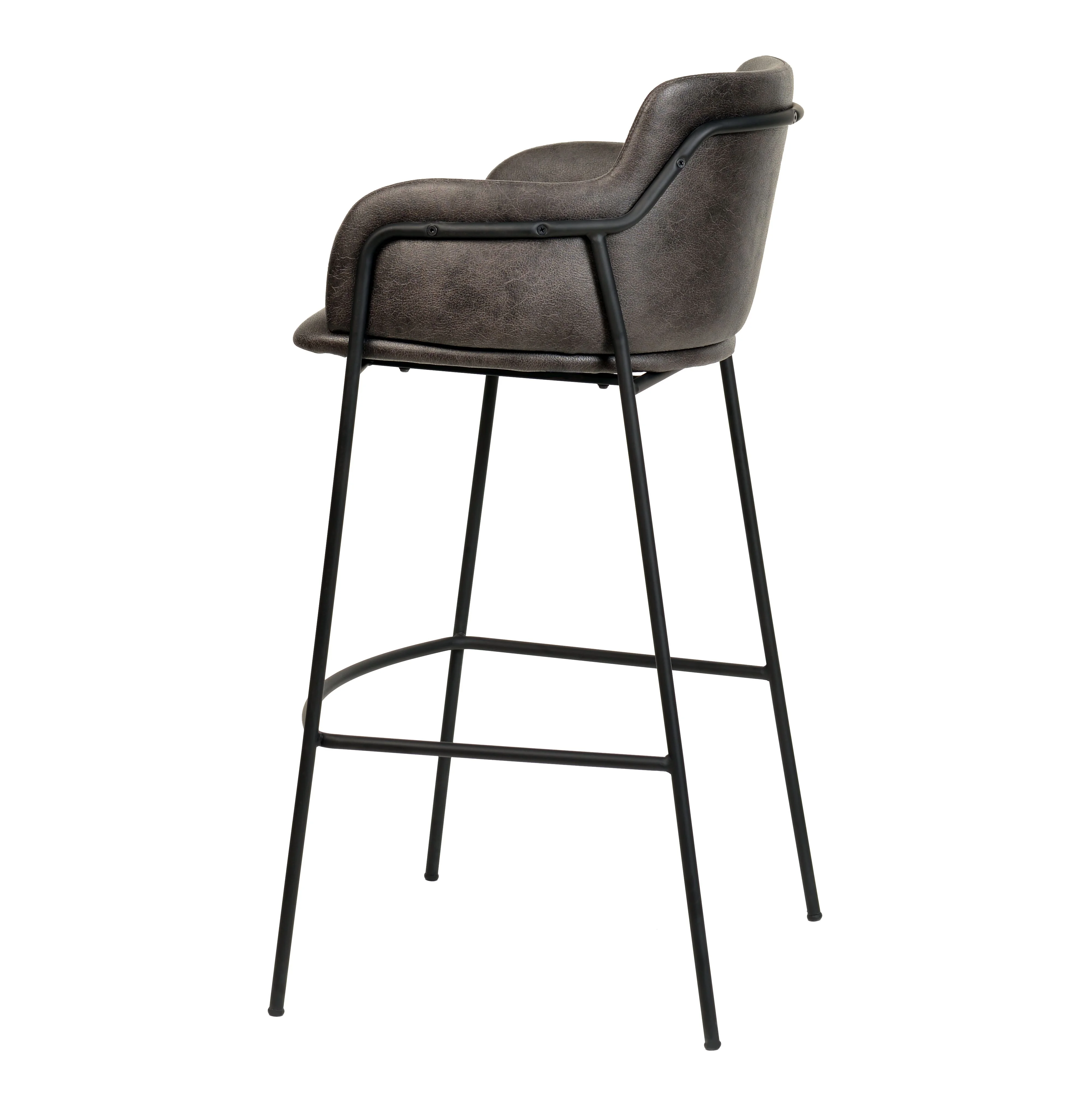 Axis Collection Modern Bar height Chair in Charcoal