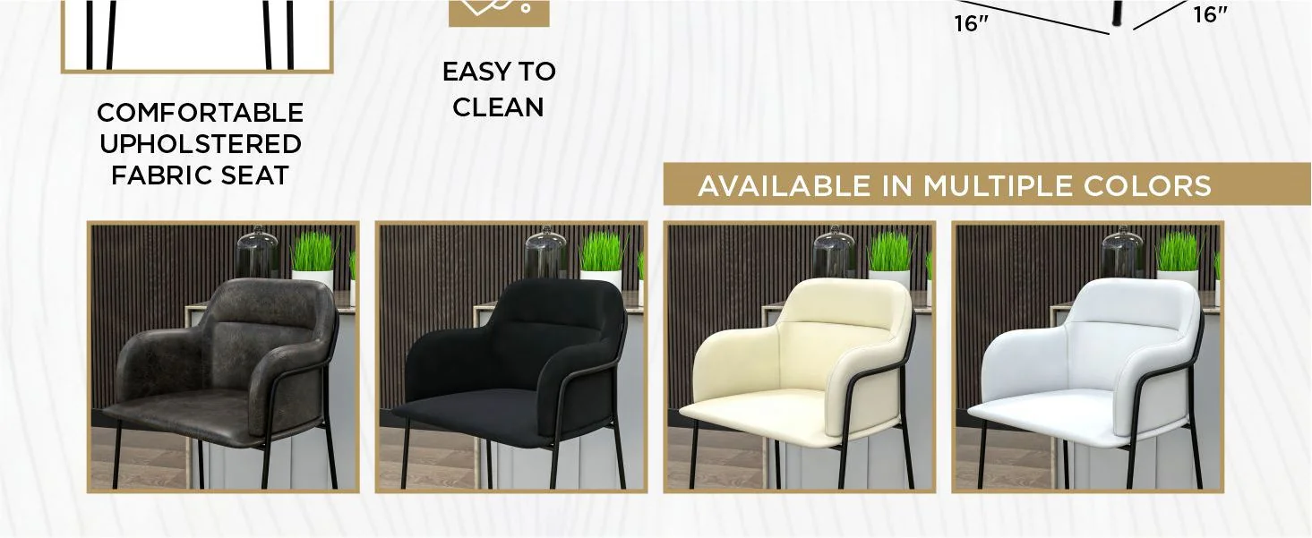 Axis Collection Modern Bar height Chair in White