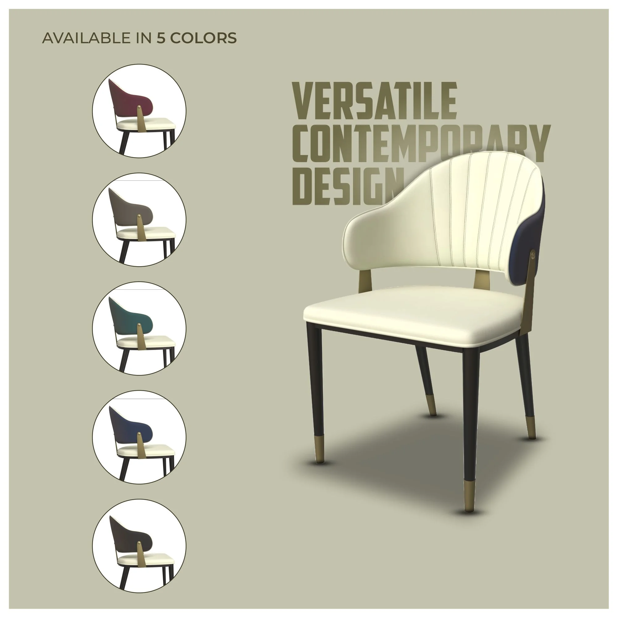 Aria Series Modern Dining Chair in Blue