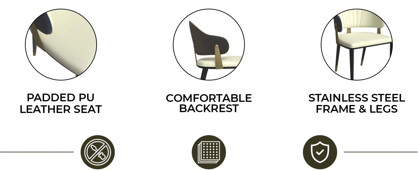 Aria Series Modern Dining Chair in Blue Set of 4