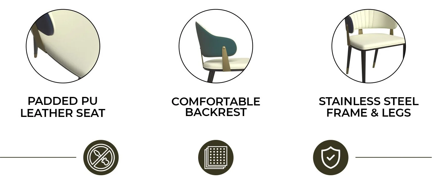 Aria Series Modern Dining Chair in Green