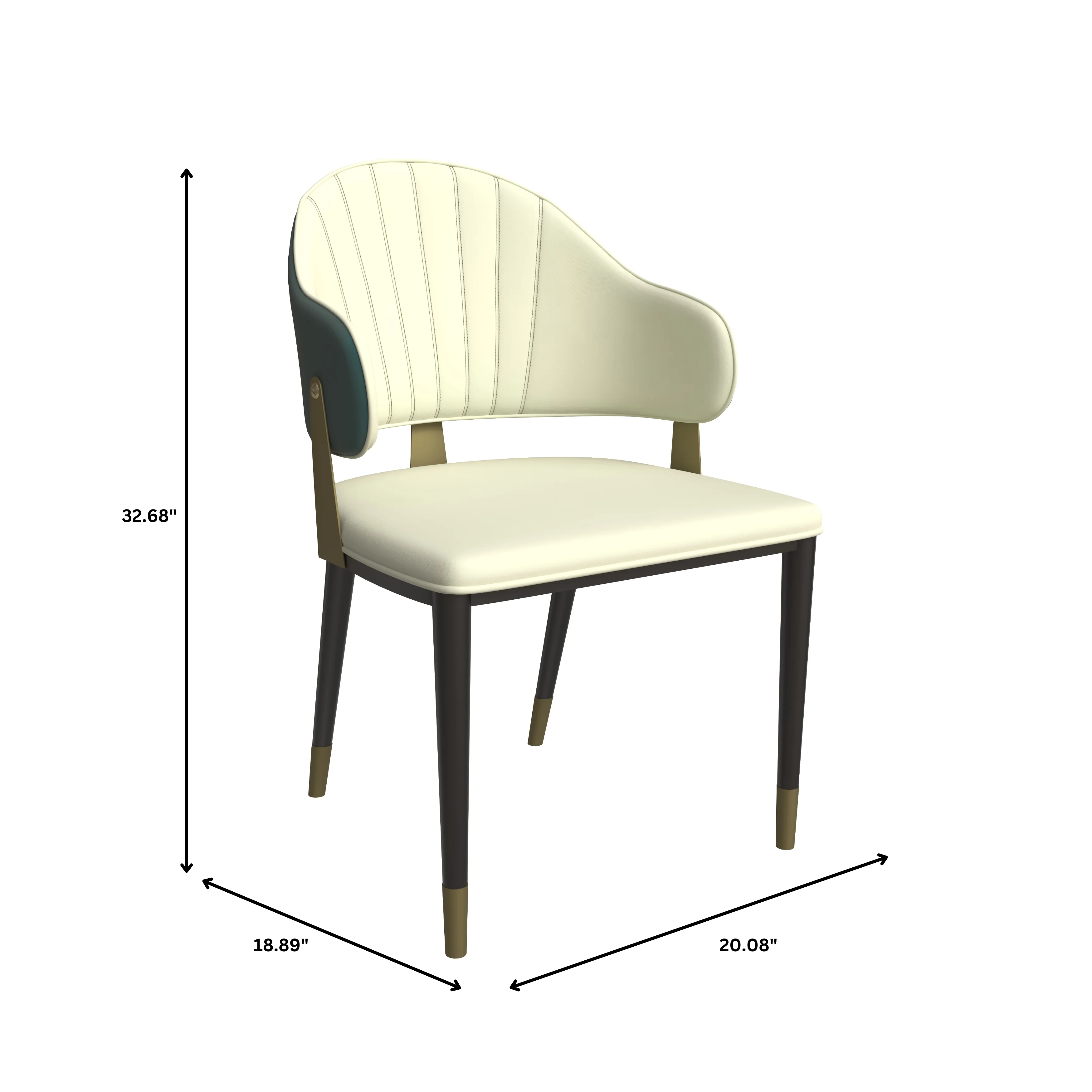 Aria Series Modern Dining Chair in Green Set of 4