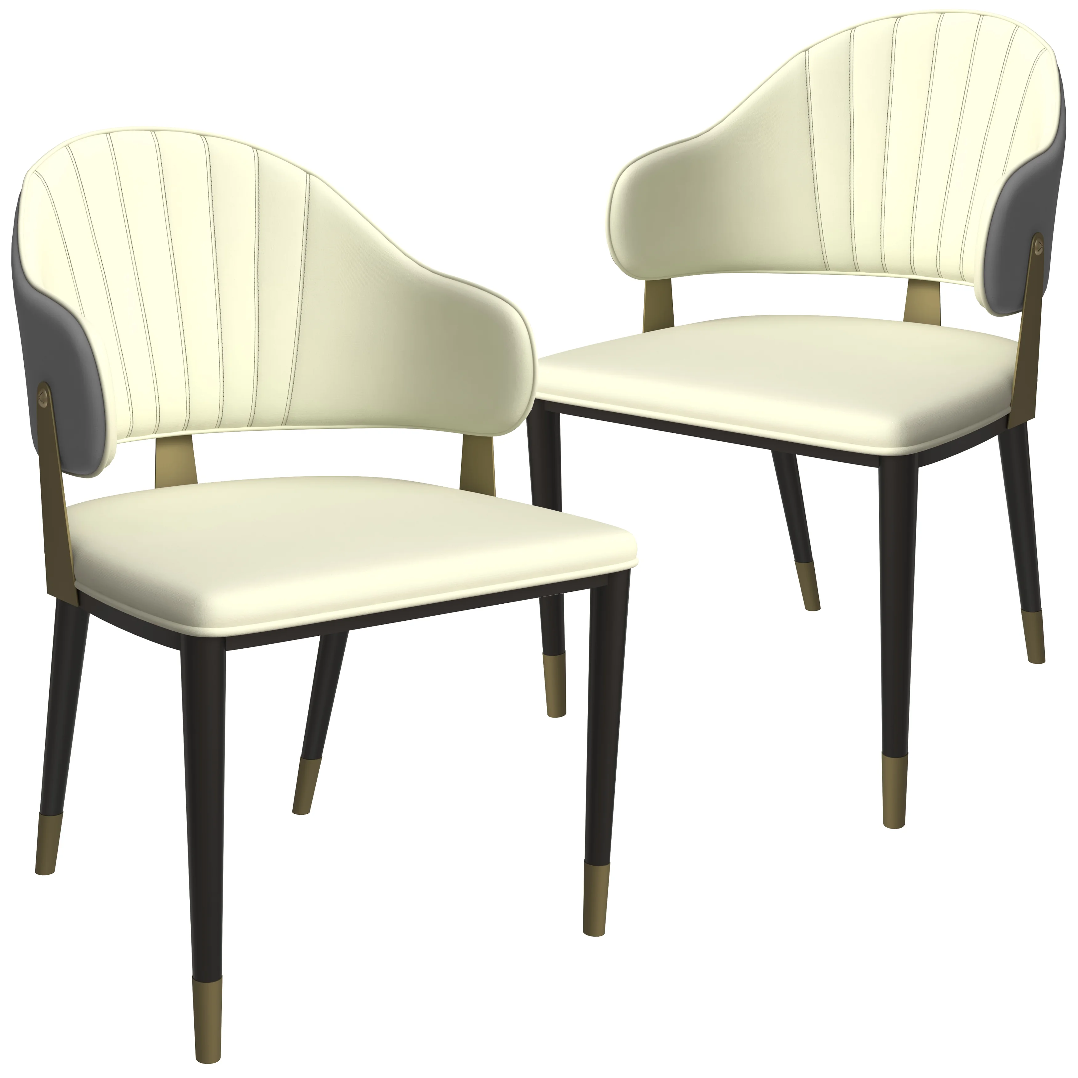 Aria Series Modern Dining Chair in Grey Set of 2