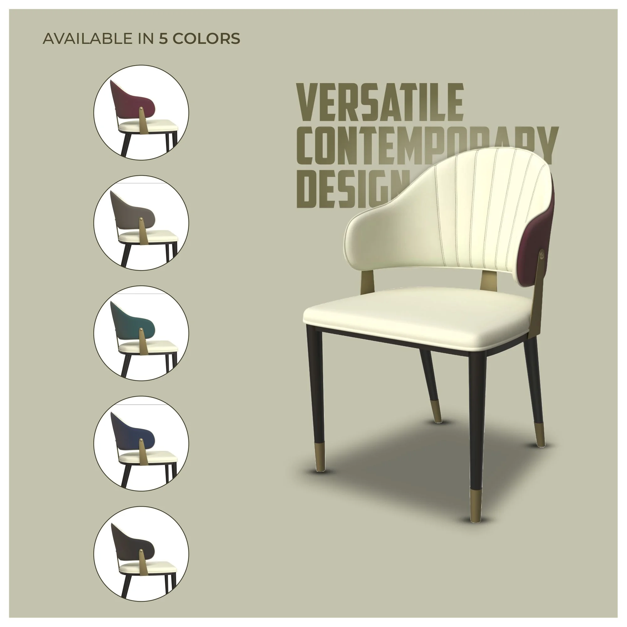 Aria Series Modern Dining Chair in Red