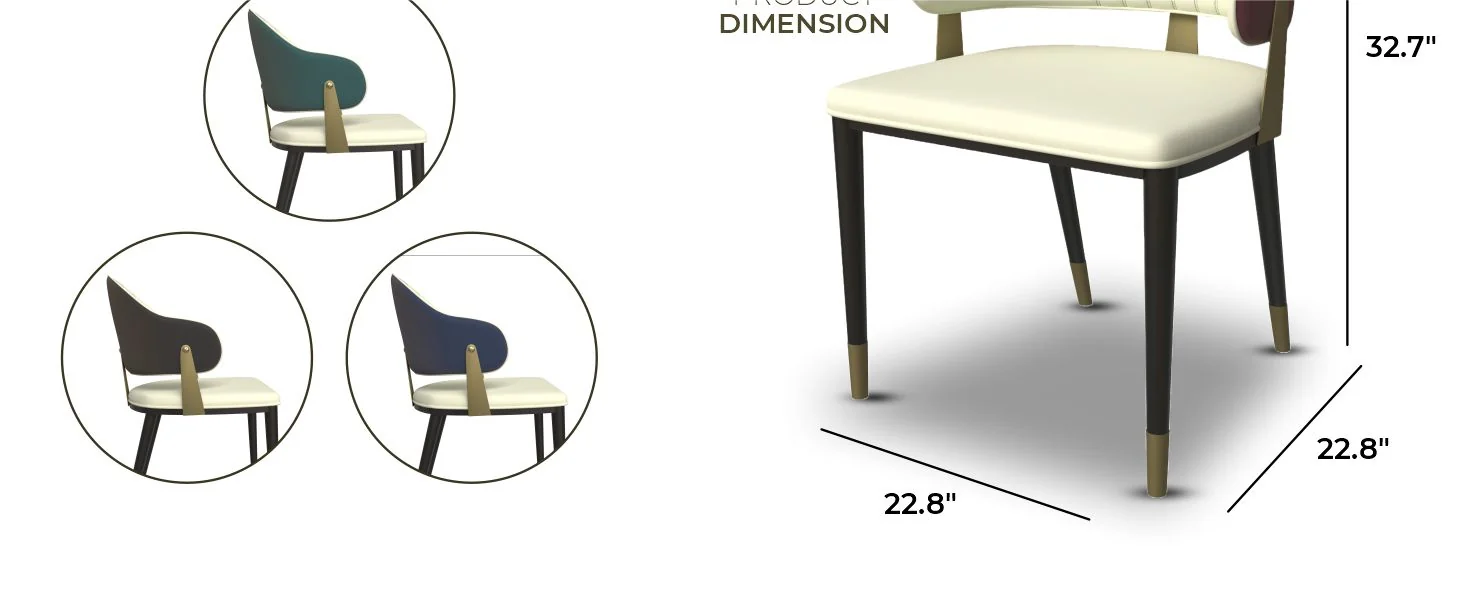 Aria Series Modern Dining Chair in Red