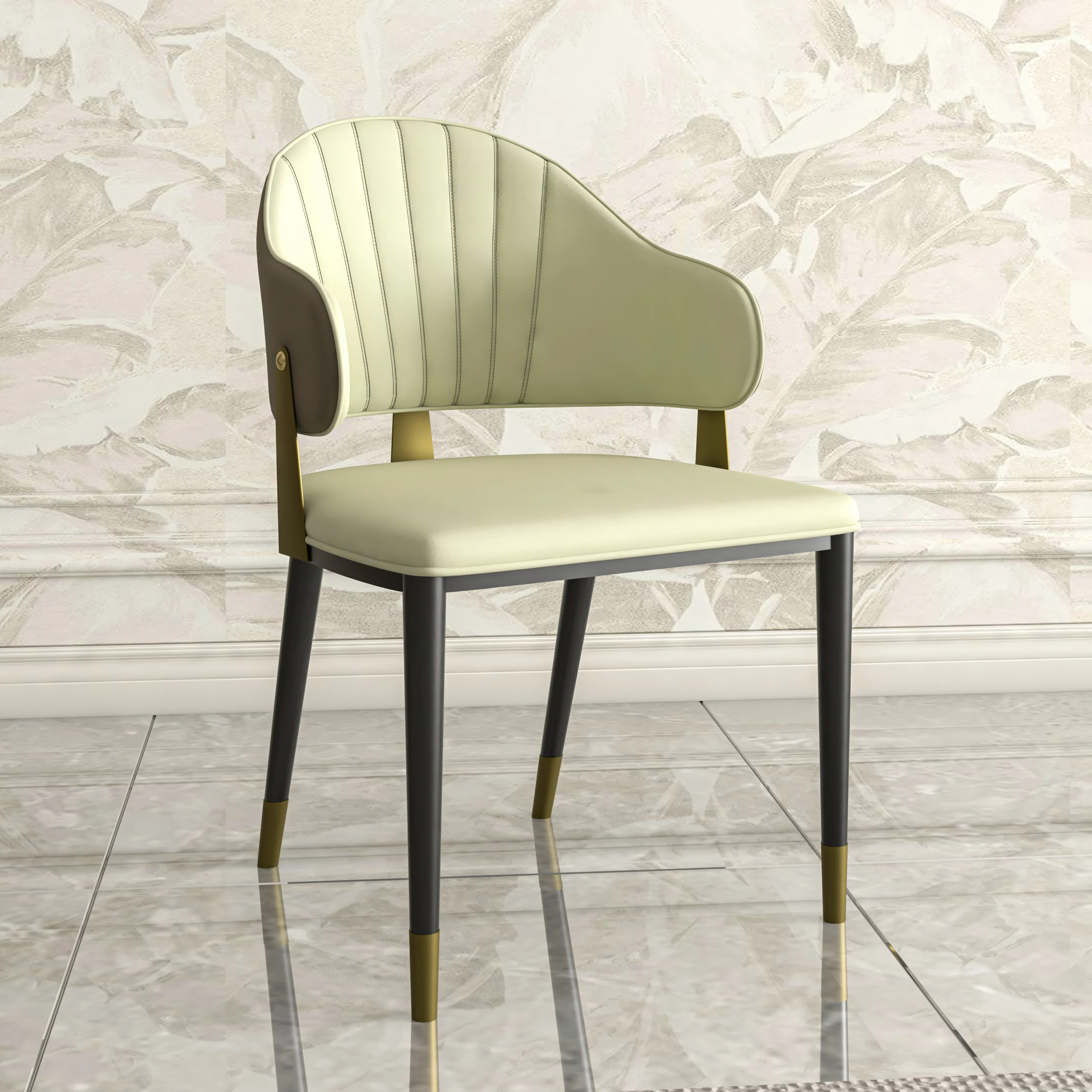 Aria Series Modern Dining Chair in Toupe