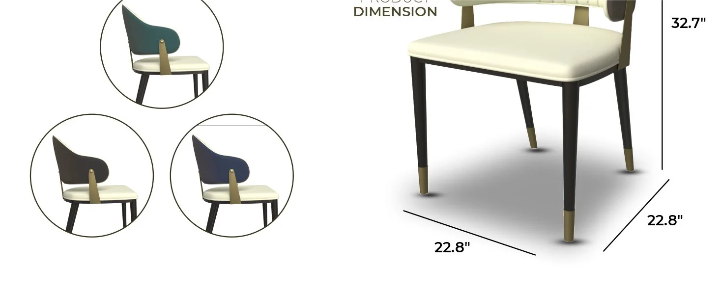 Aria Series Modern Dining Chair in Toupe