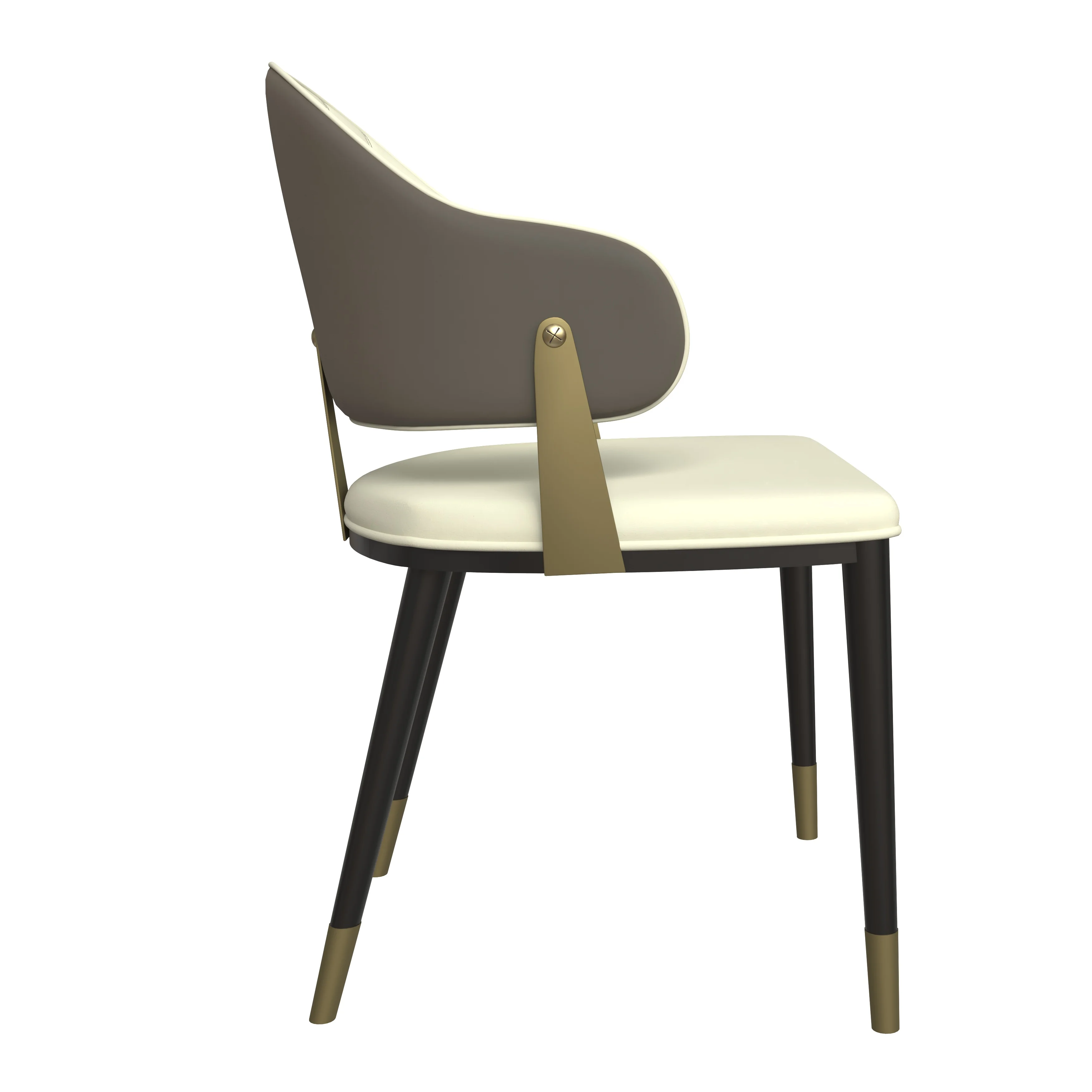 Aria Series Modern Dining Chair in Taupe Set of 2