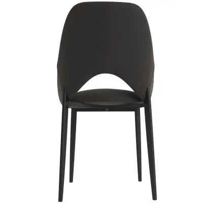 Amalfi Collection Fabric Modern Dining Chair in Charcoal
