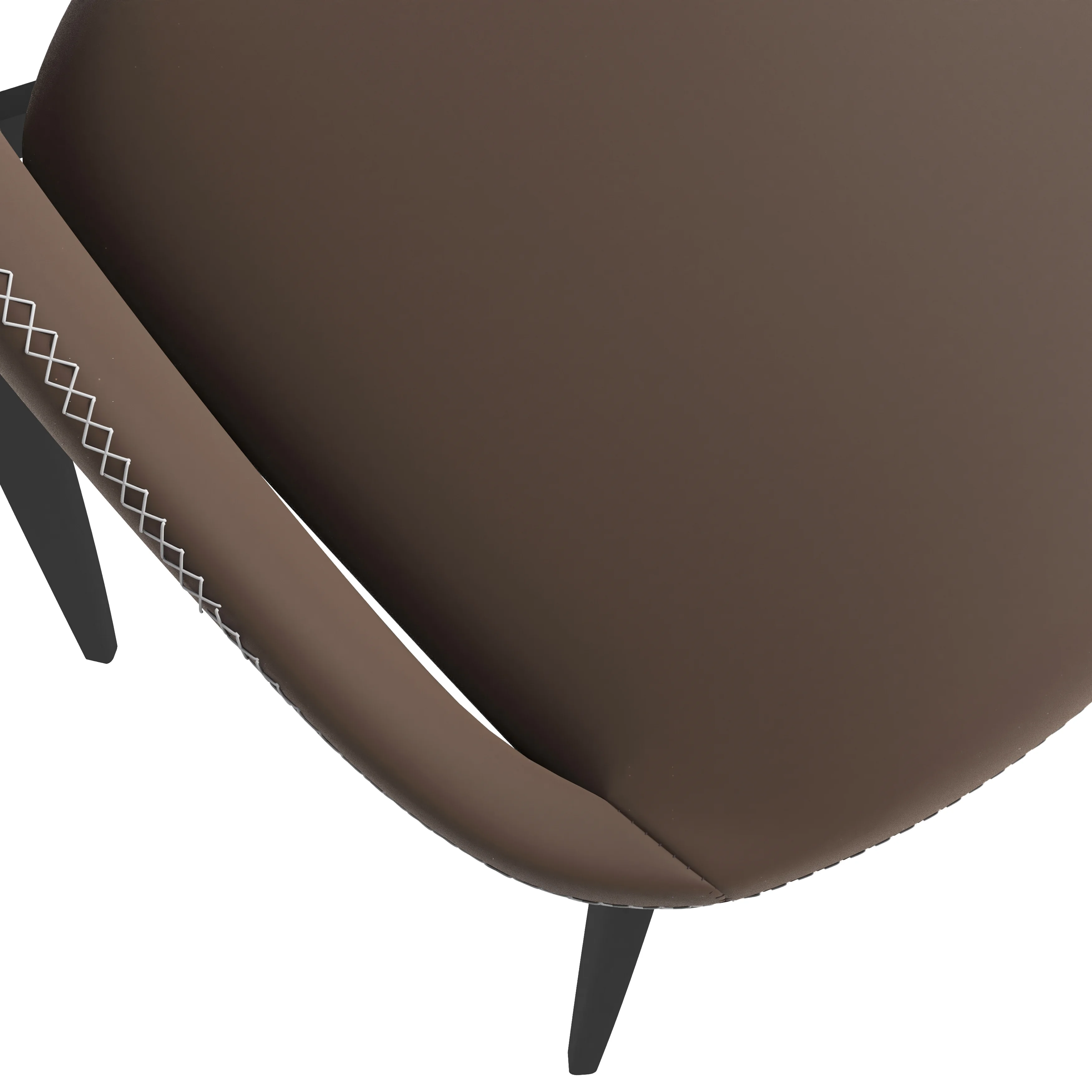 Amalfi Collection Fabric Modern Dining Chair in Light Brown