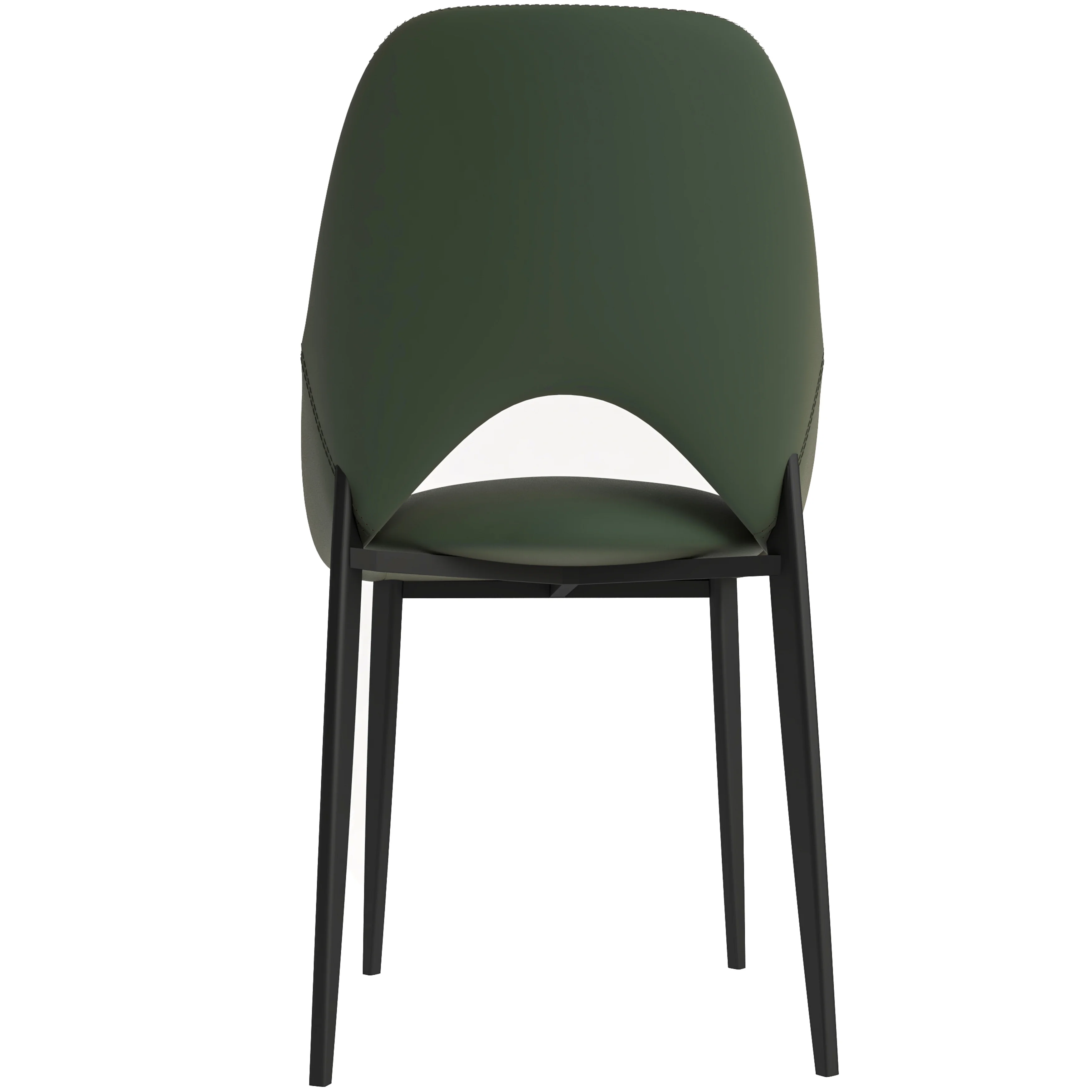 Amalfi Collection Modern Fabric Dining Chair in Olive Green