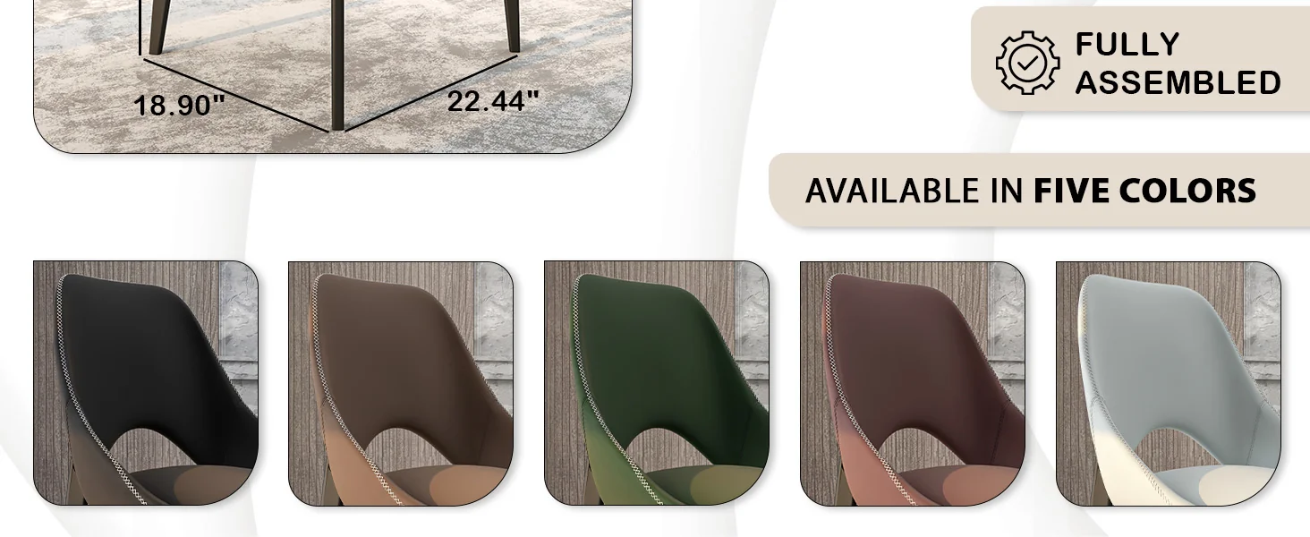 Amalfi Collection Modern Fabric Dining Chair in Olive Green - Set of 4