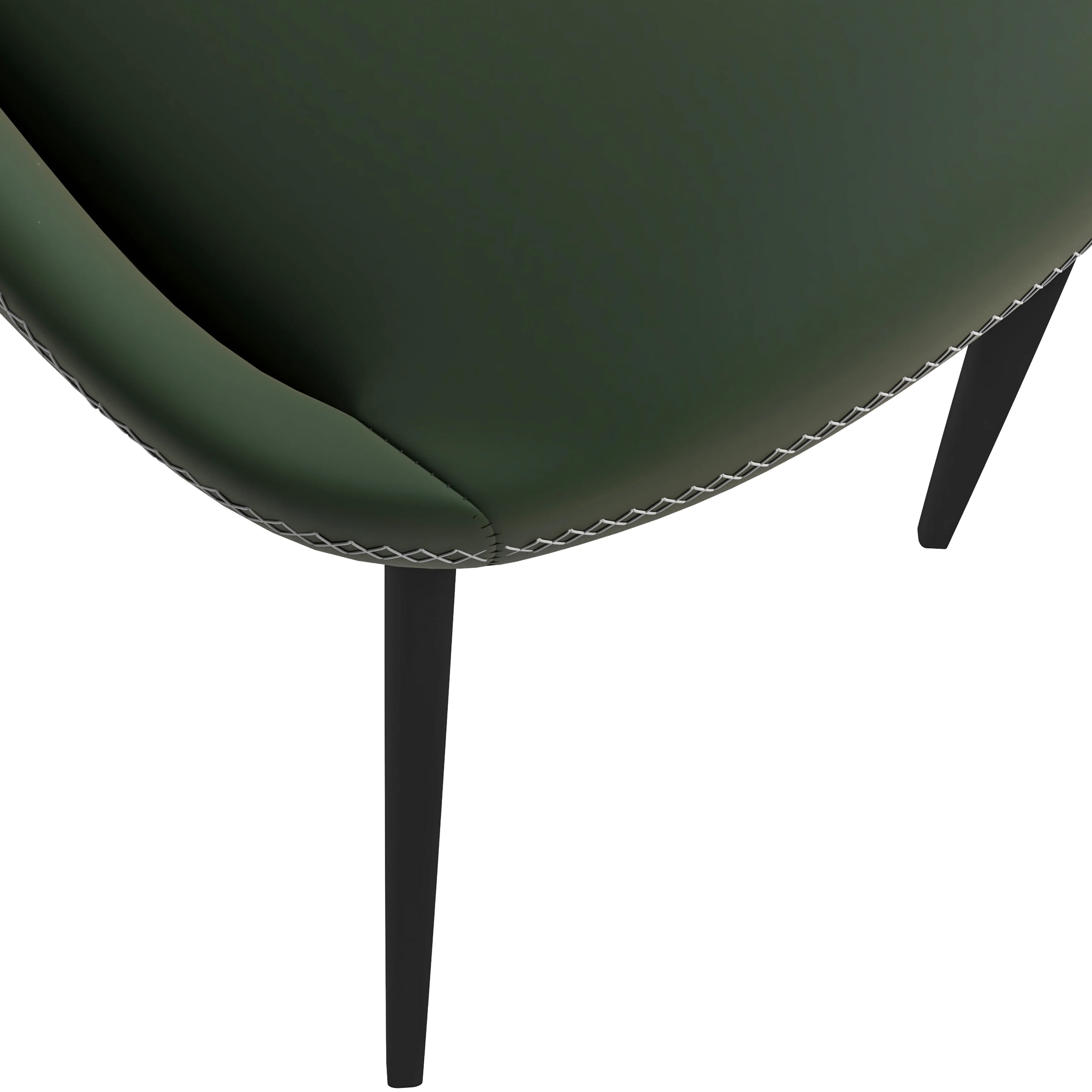 Amalfi Collection Modern Fabric Dining Chair in Olive Green - Set of 4