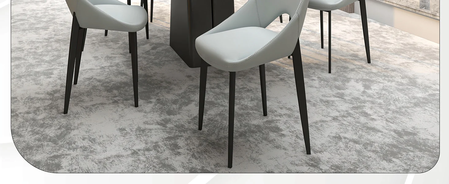 Amalfi Collection Modern Fabric Dining Chair in Coconut White