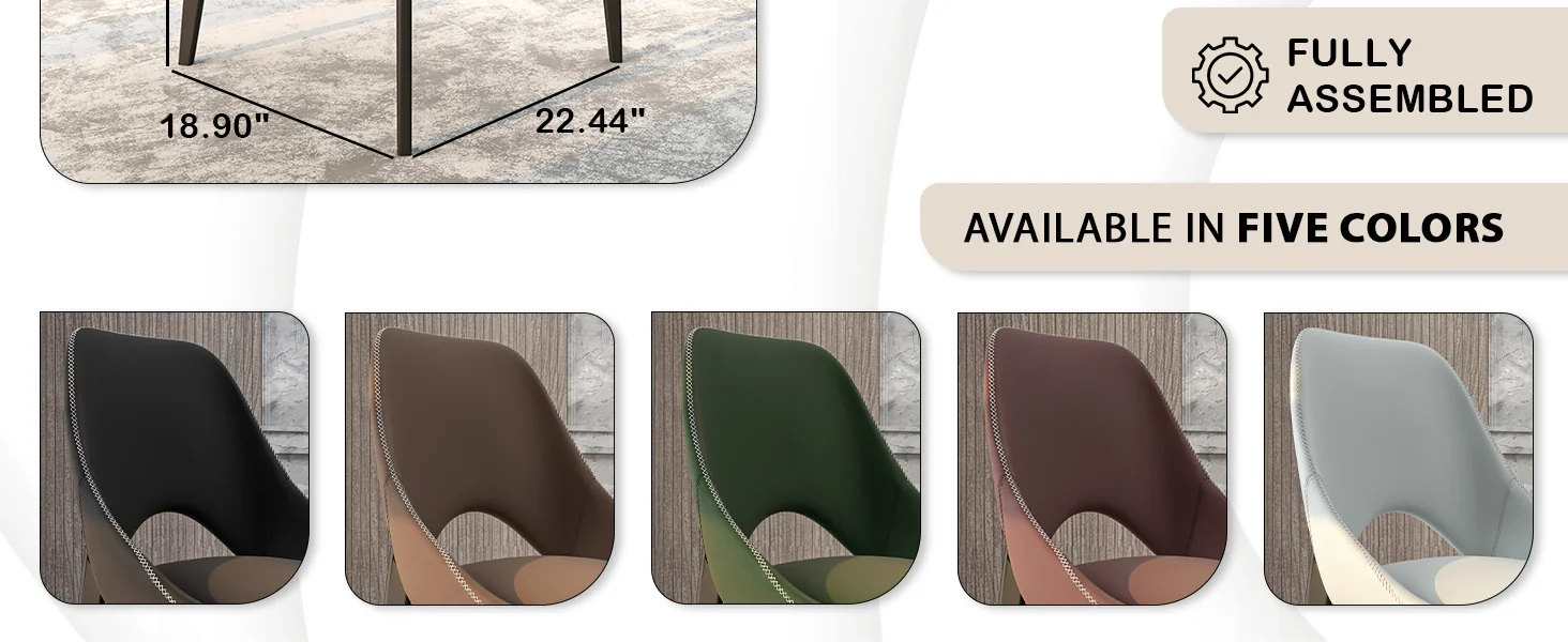 Amalfi Collection Modern Fabric Dining Chair in Coconut White - Set of 4