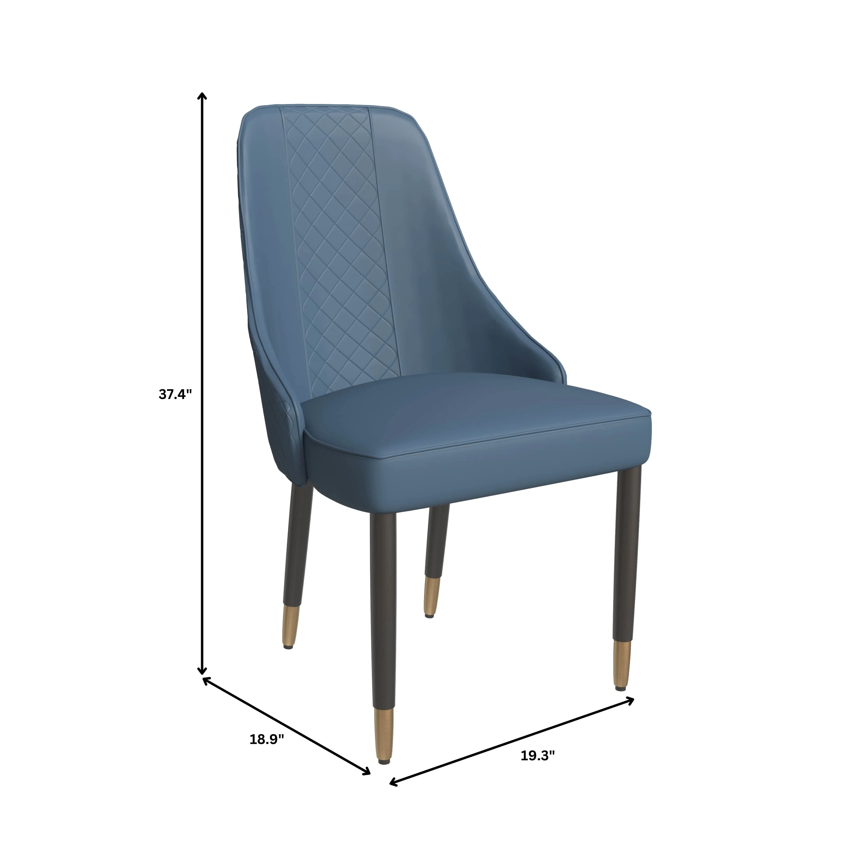 Allure Collection Modern Dining Chair In Yale Blue Fabric
